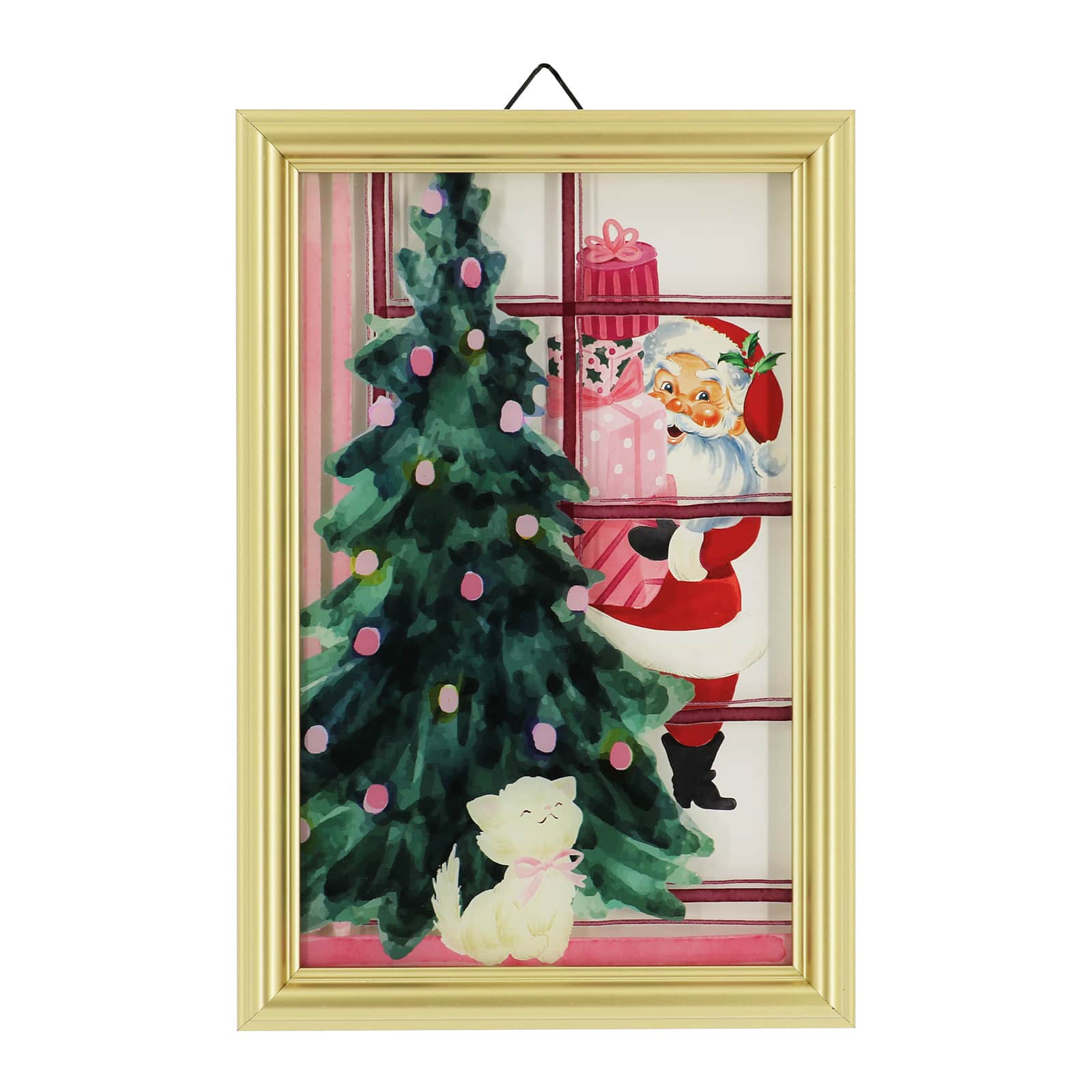 Santa in Window Framed Wall Art by Ashland&#xAE;