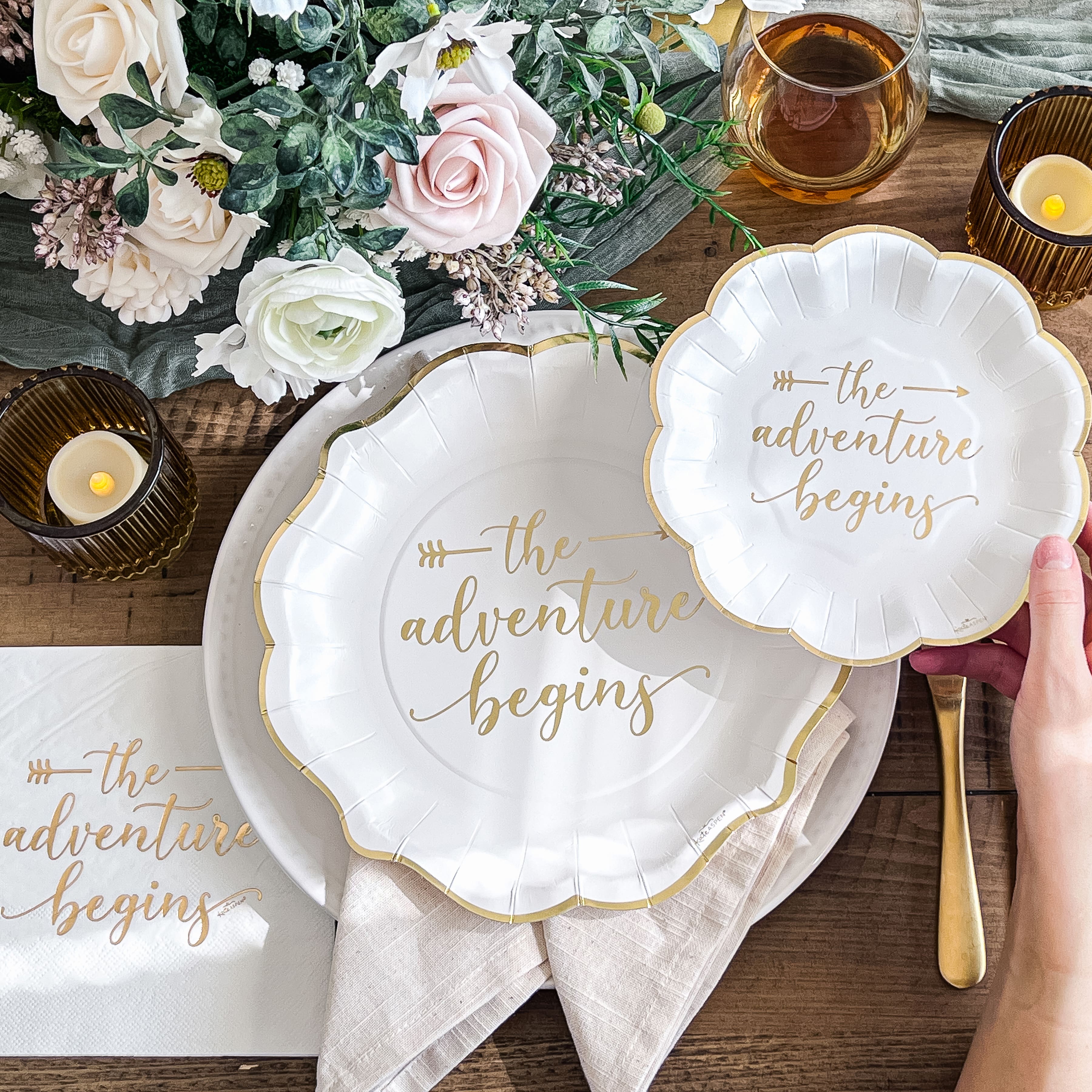 Kate Aspen The Adventure Begins Party Tableware Set, 72ct.