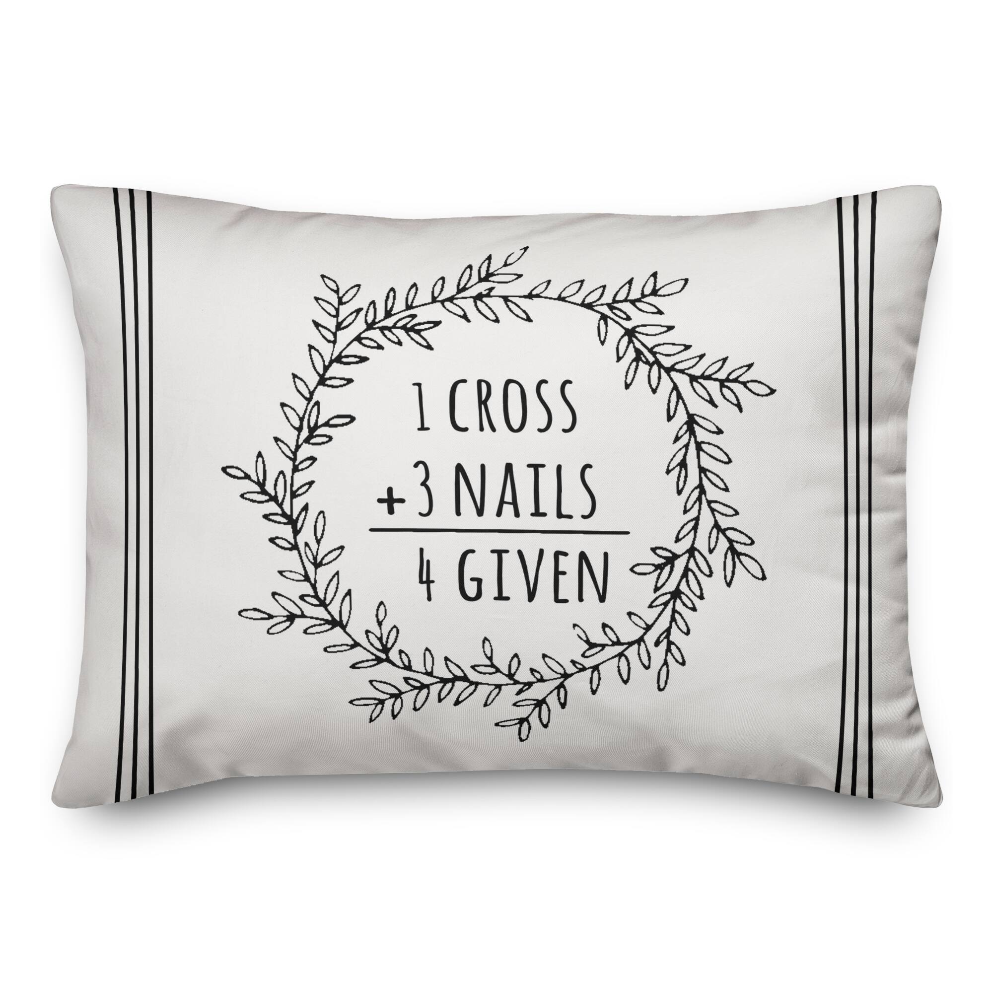 Easter Math Wreath Pillow 4 14" x 20" Throw Pillow