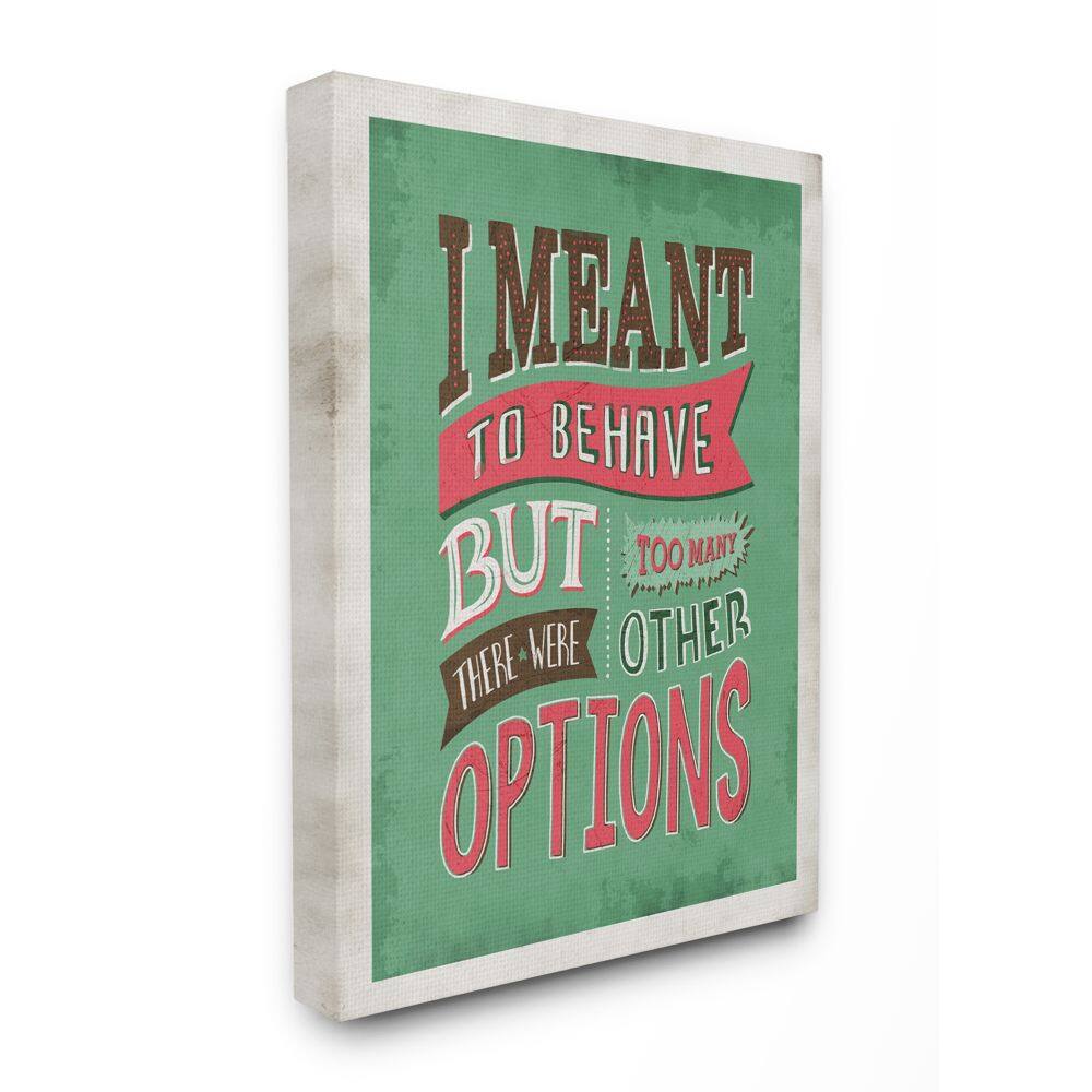 Stupell Industries Too Many Options Canvas Wall Art