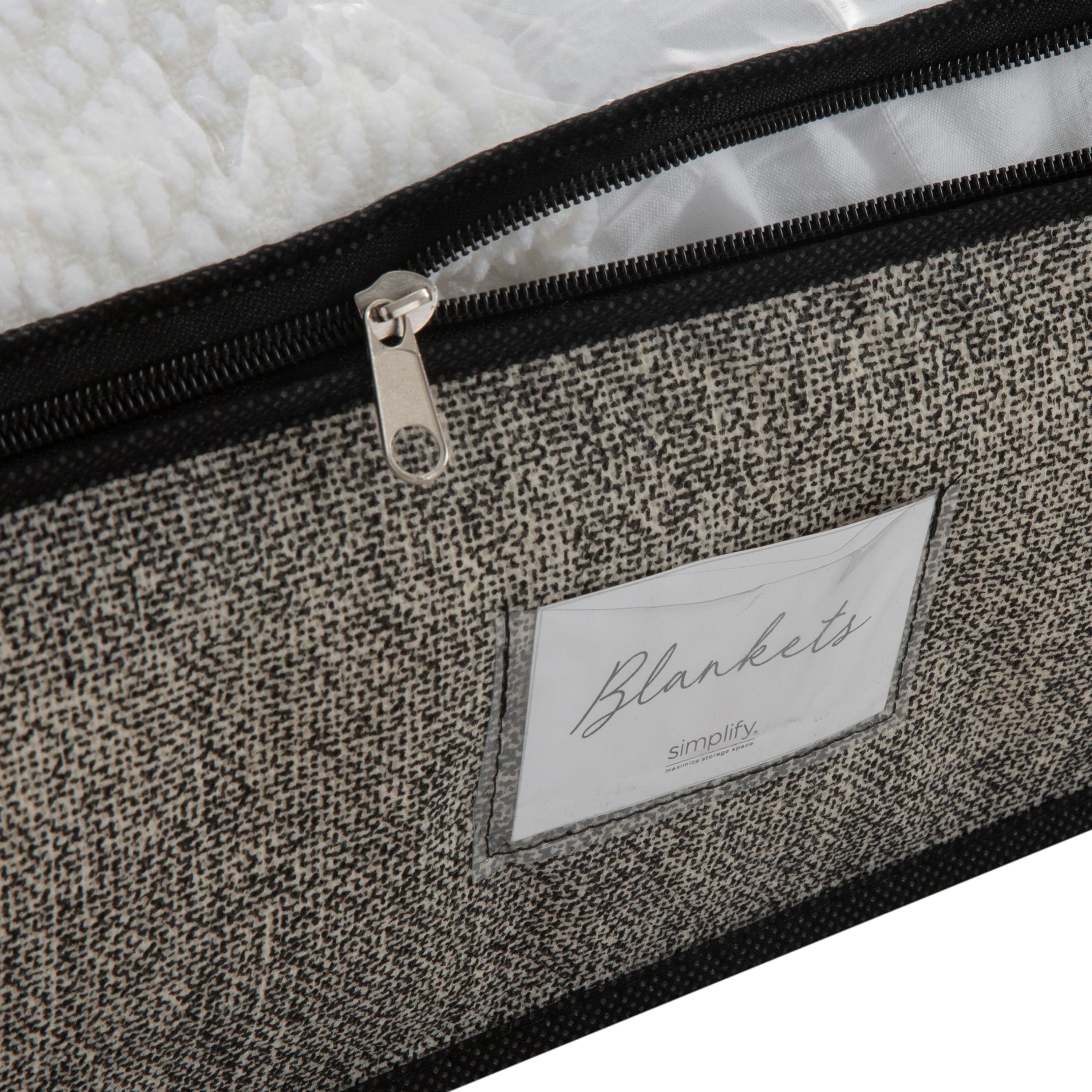 Simplify Black Under the Bed Storage Bag, 2ct.