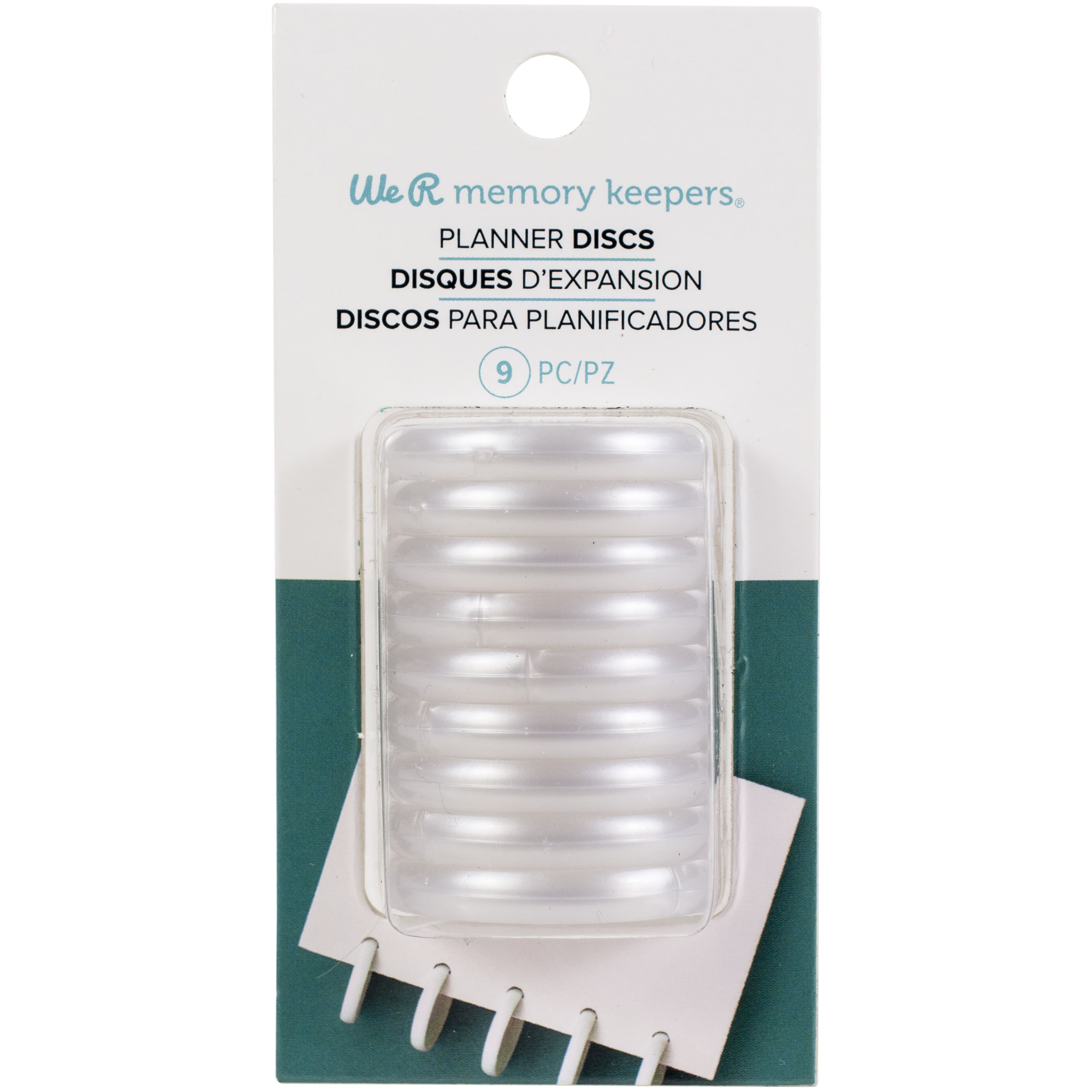 We R Memory Keepers&#xAE; Pearl Crop-A-Dile Power Punch Planner Discs, 9ct.