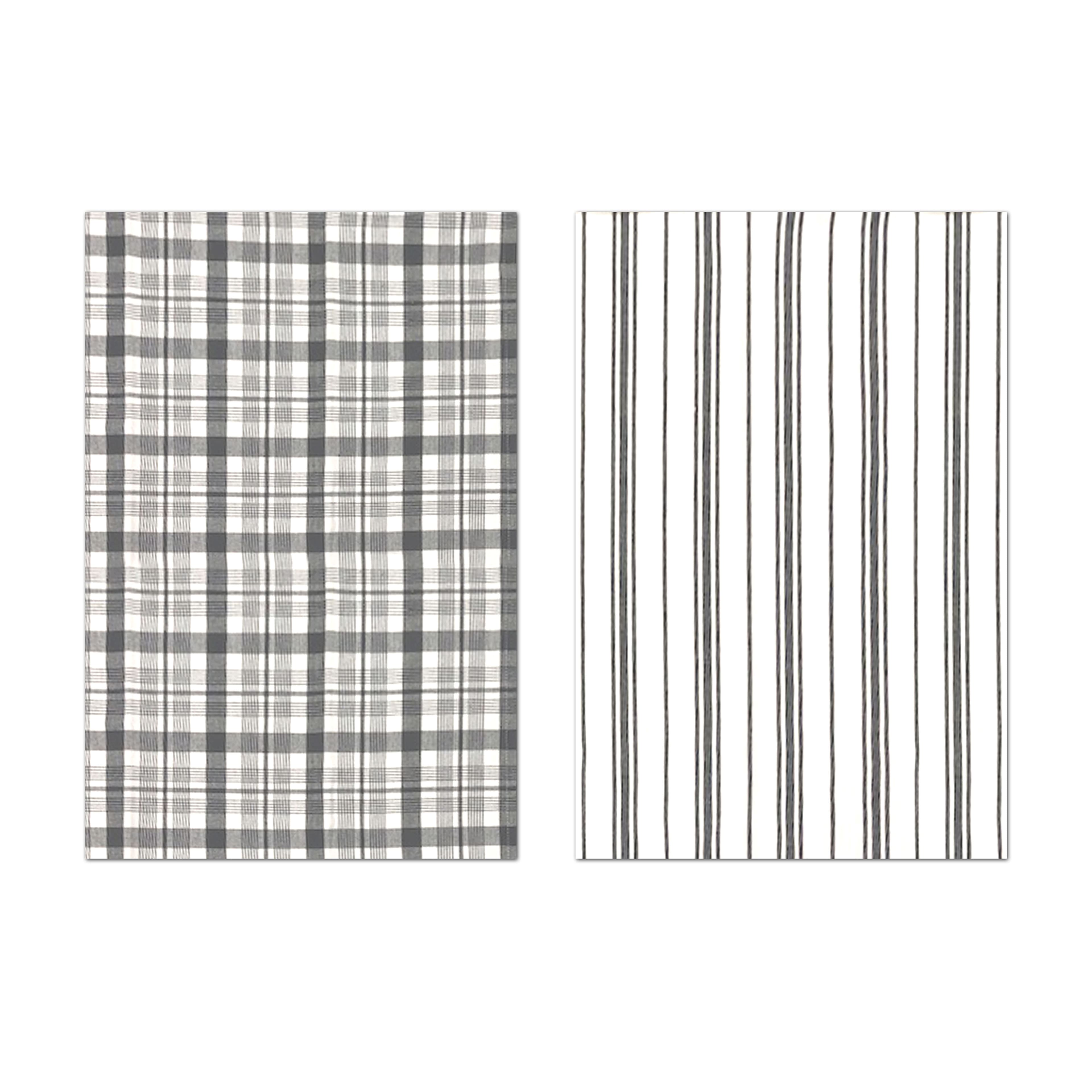 MUkitchen Stainless Steel Gray Farmhouse Kitchen Towels, 2ct.