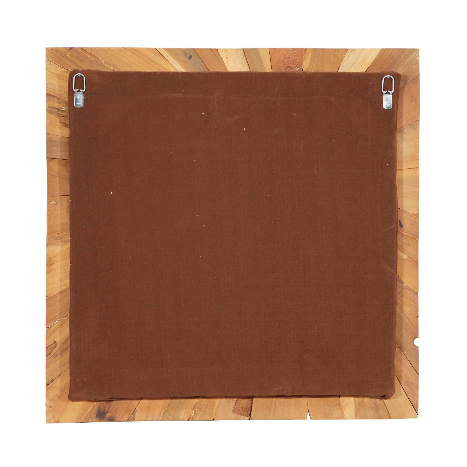 Multicolor Starburst Teak Wood Wall D&#xE9;cor