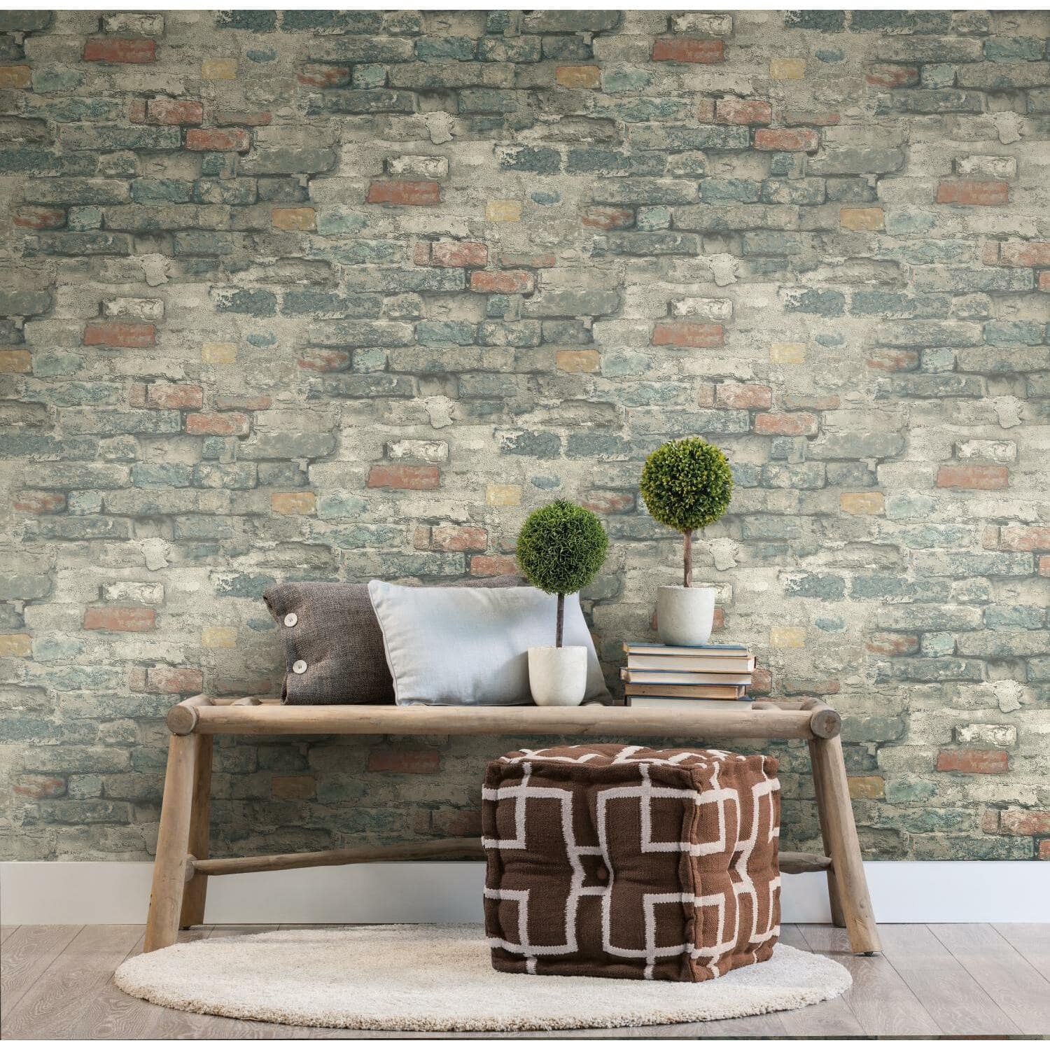 RoomMates Brick Alley Peel & Stick Wallpaper