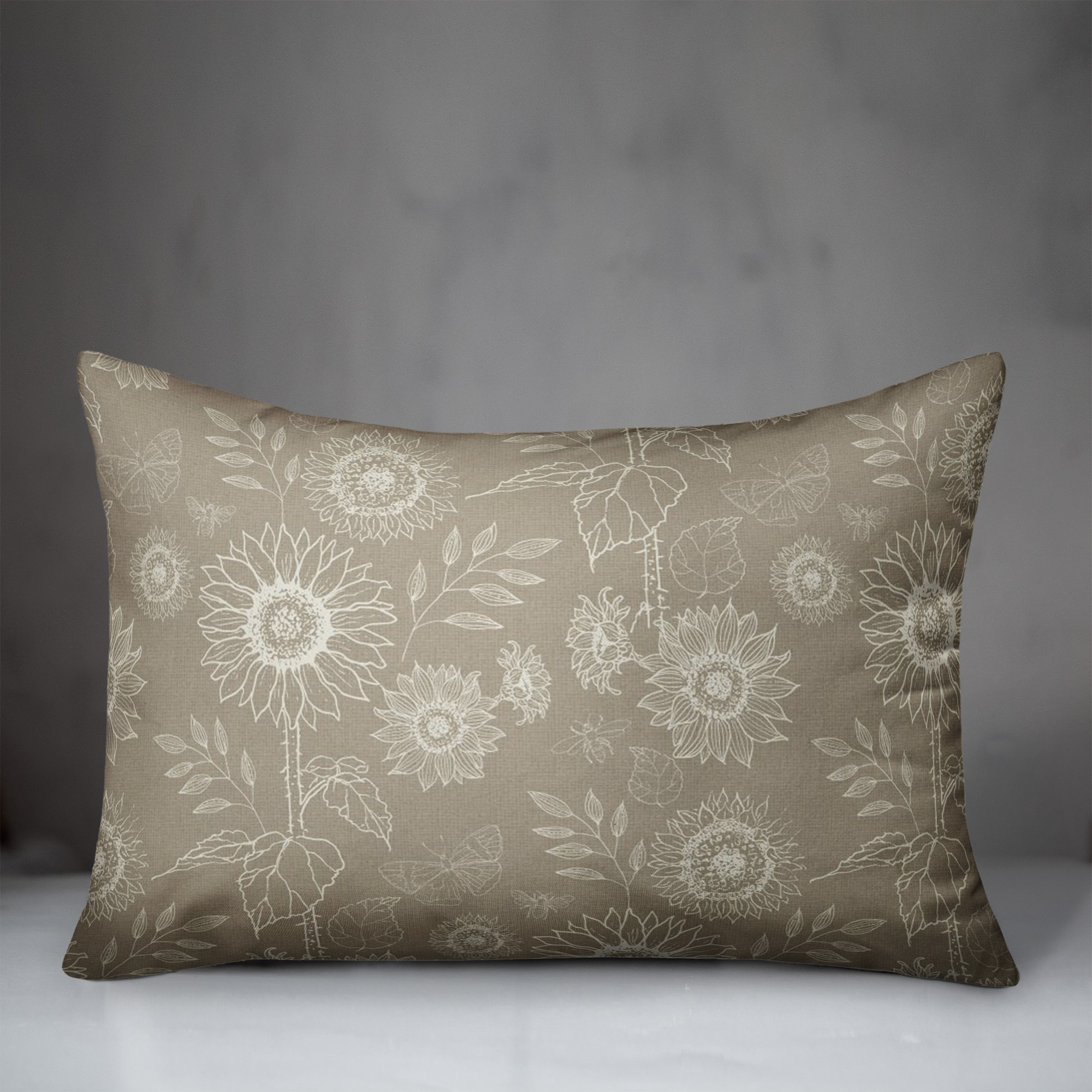 Sunflower Icons Throw Pillow