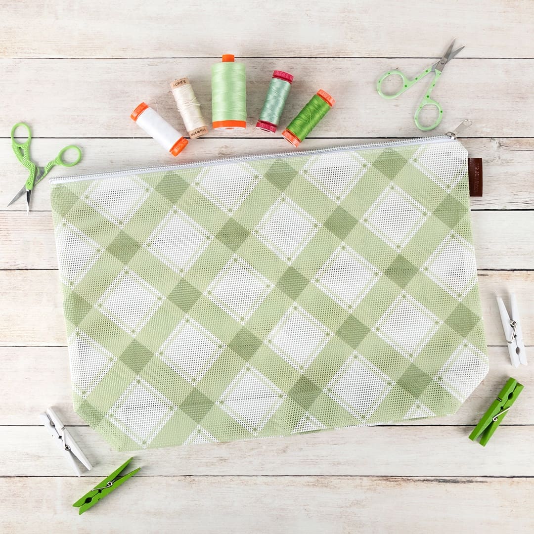 Fat Quarter Shop It's Sew Emma Olive Mad For Plaid Project Bag