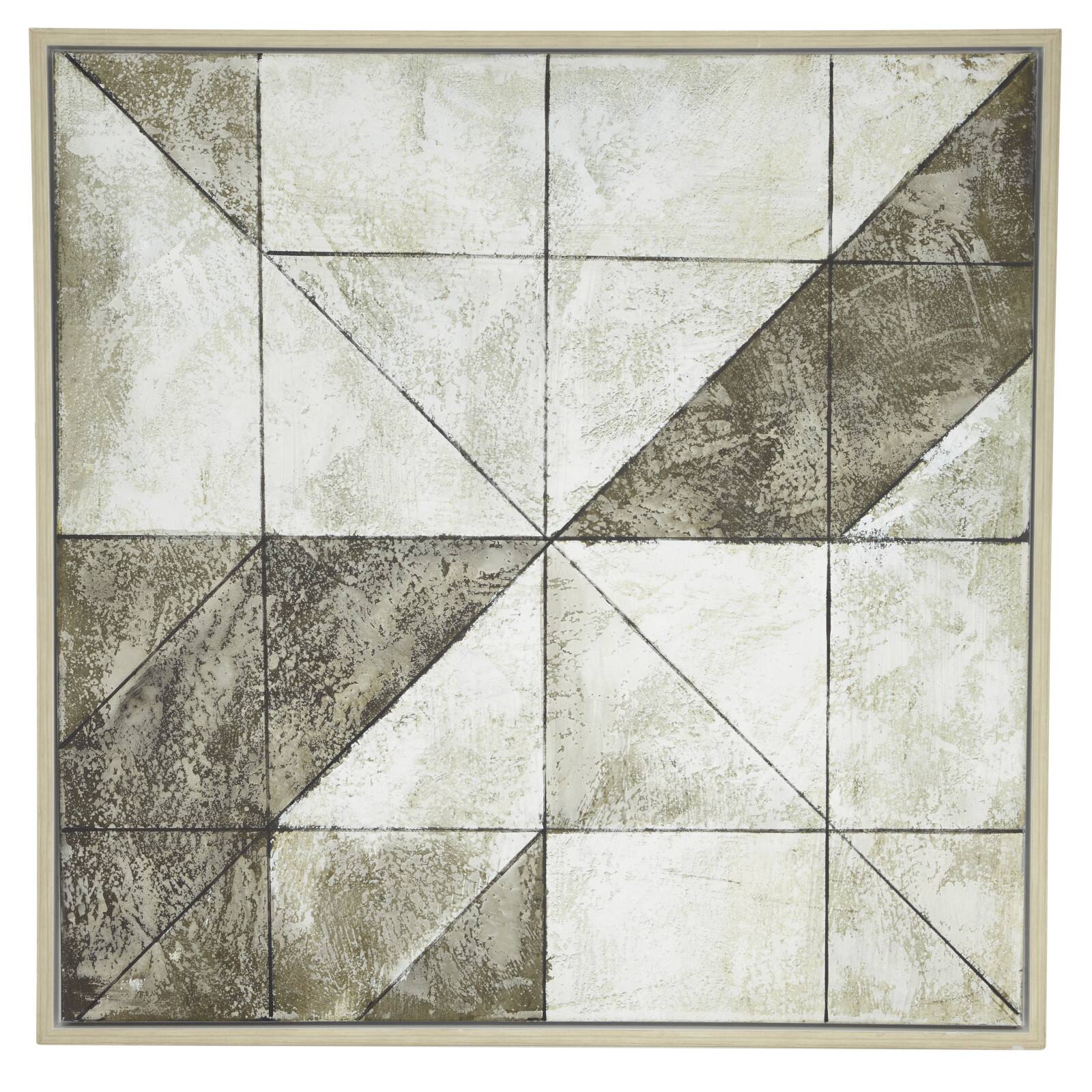 White Contemporary Canvas Wall Art, 39&#x22; x 39&#x22;