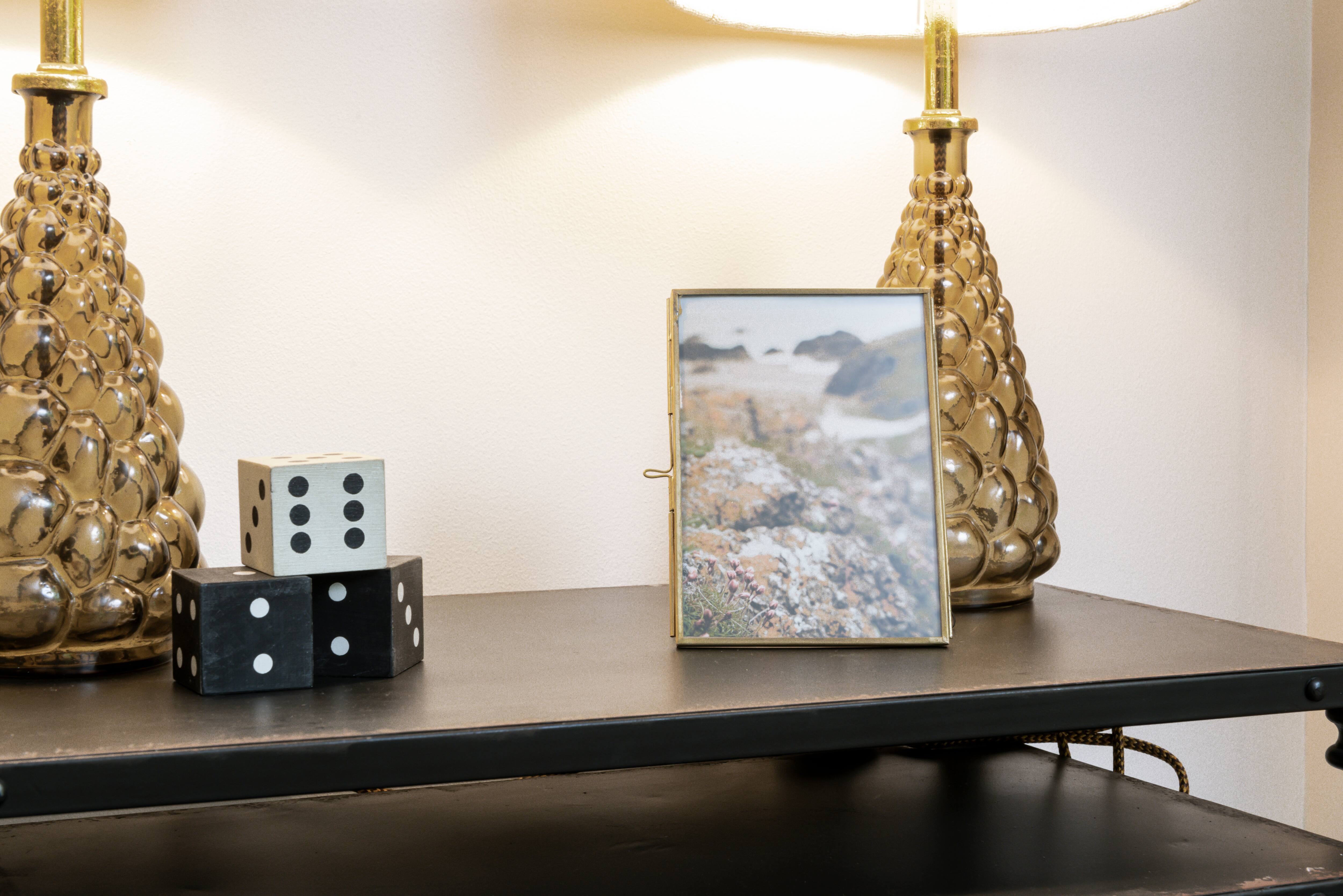 Hello Honey® Gold Brass & Glass 5" x 7" Photo Frame