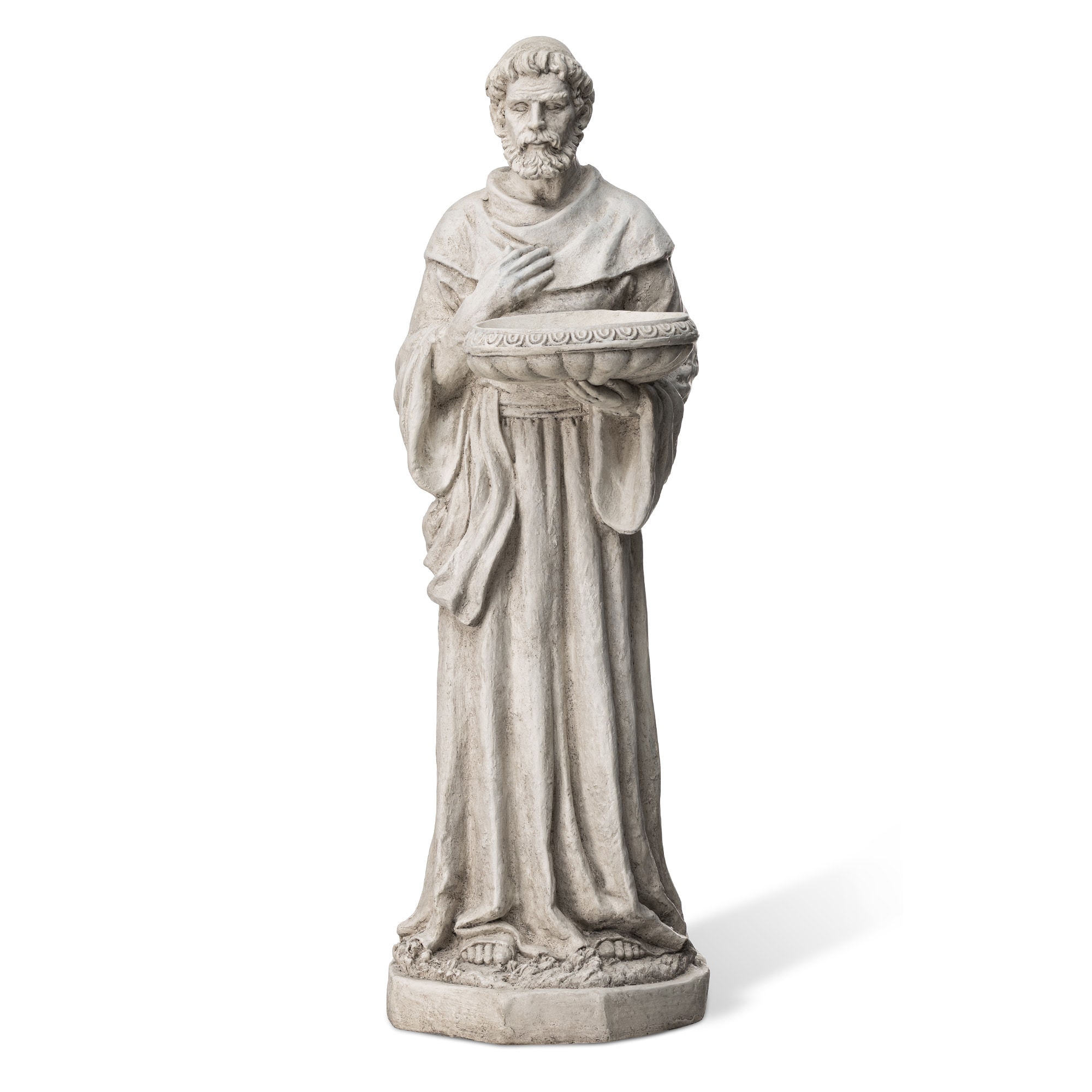 Glitzhome® 32.75" St. Francis Garden Statue with Bird Feeder