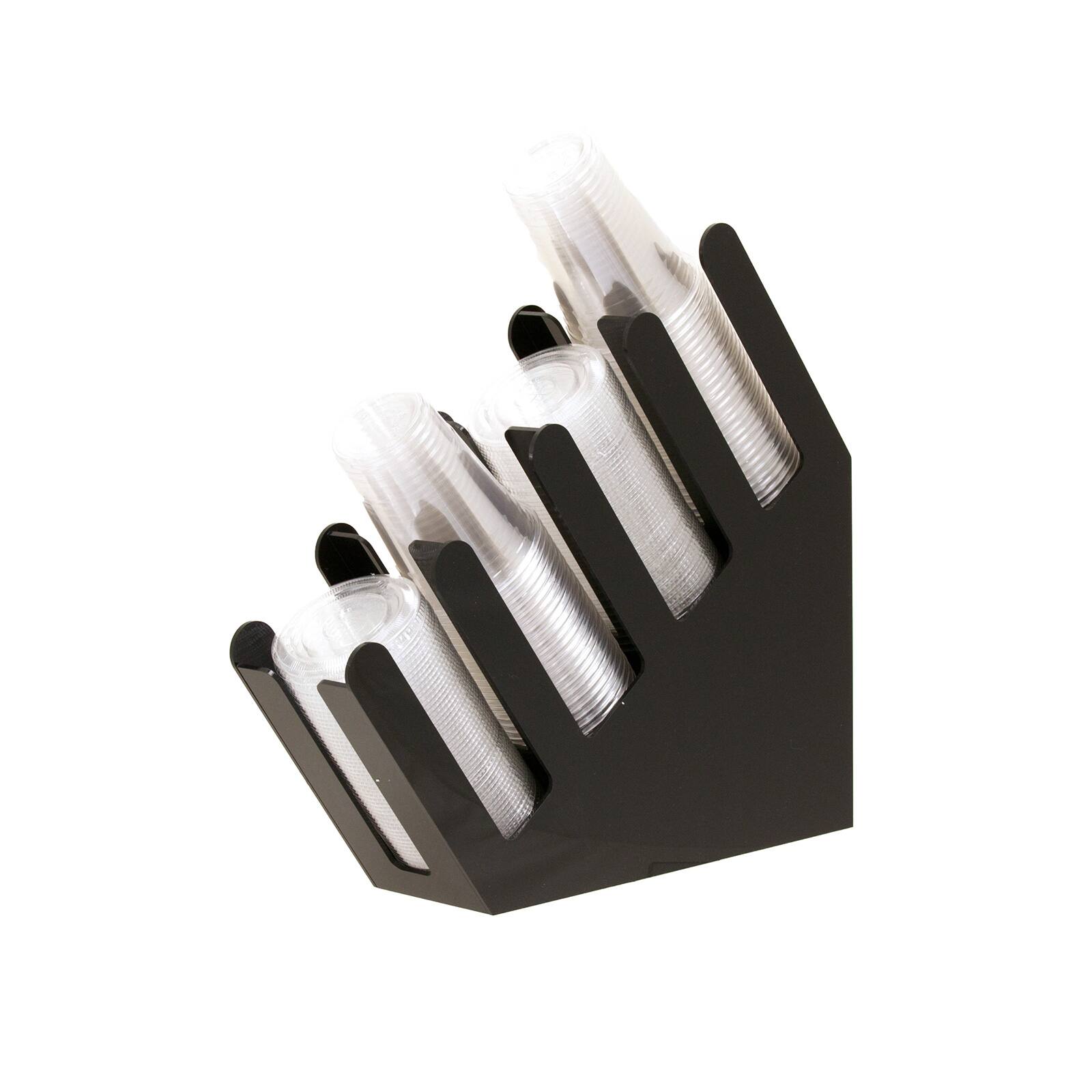 Mind Reader 4 Compartment Acrylic Cup & Lid Storage Organizer