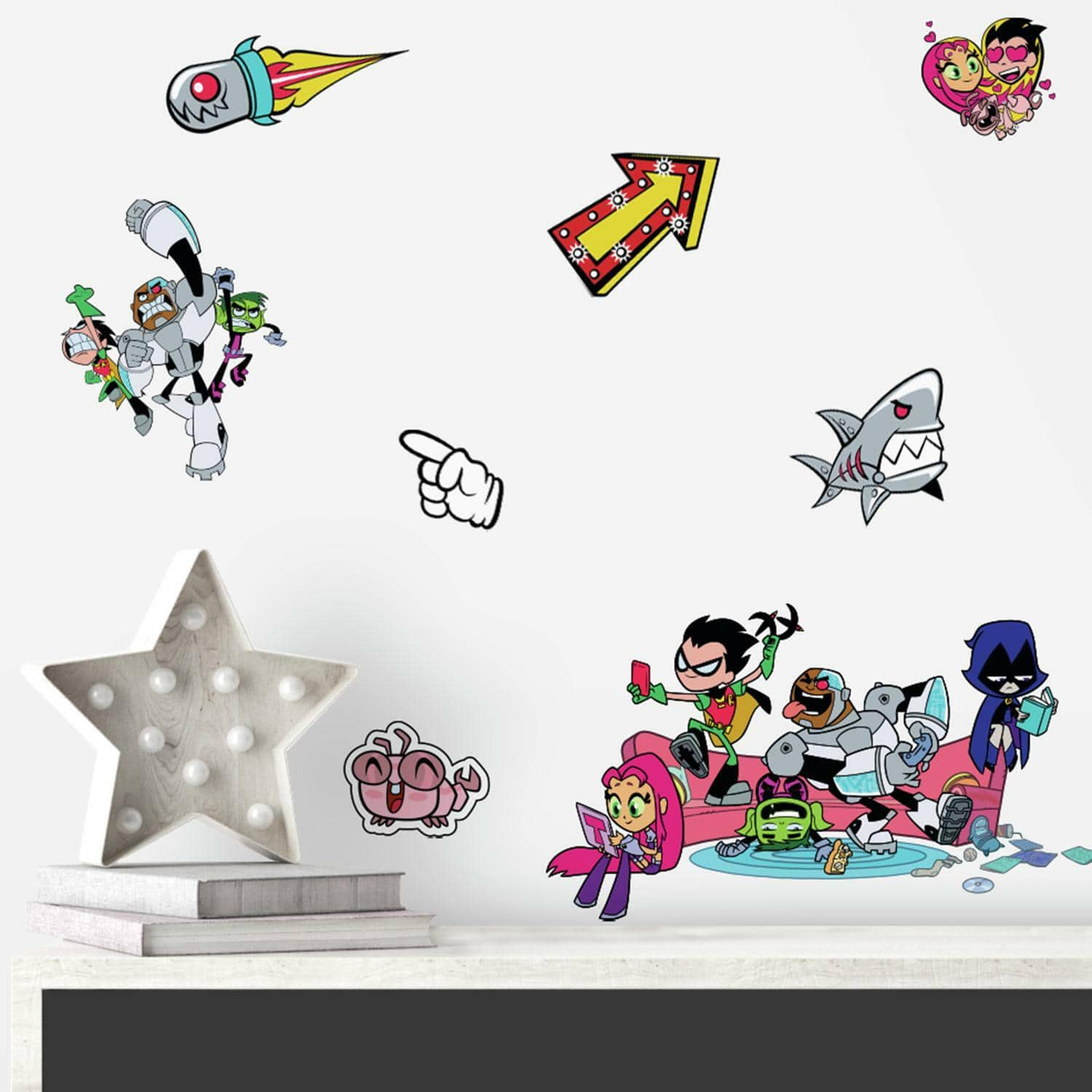 RoomMates Teen Titans Go! Peel &#x26; Stick Wall Decals