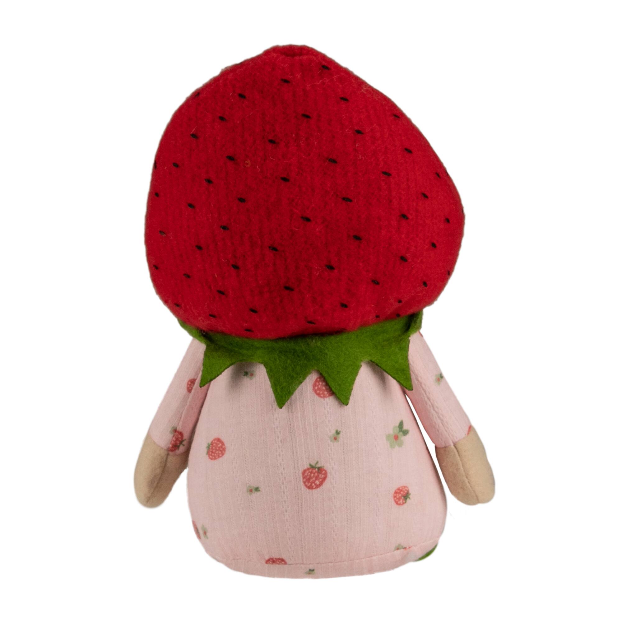 9.5" Green & Red Girl Springtime Strawberry Gnome