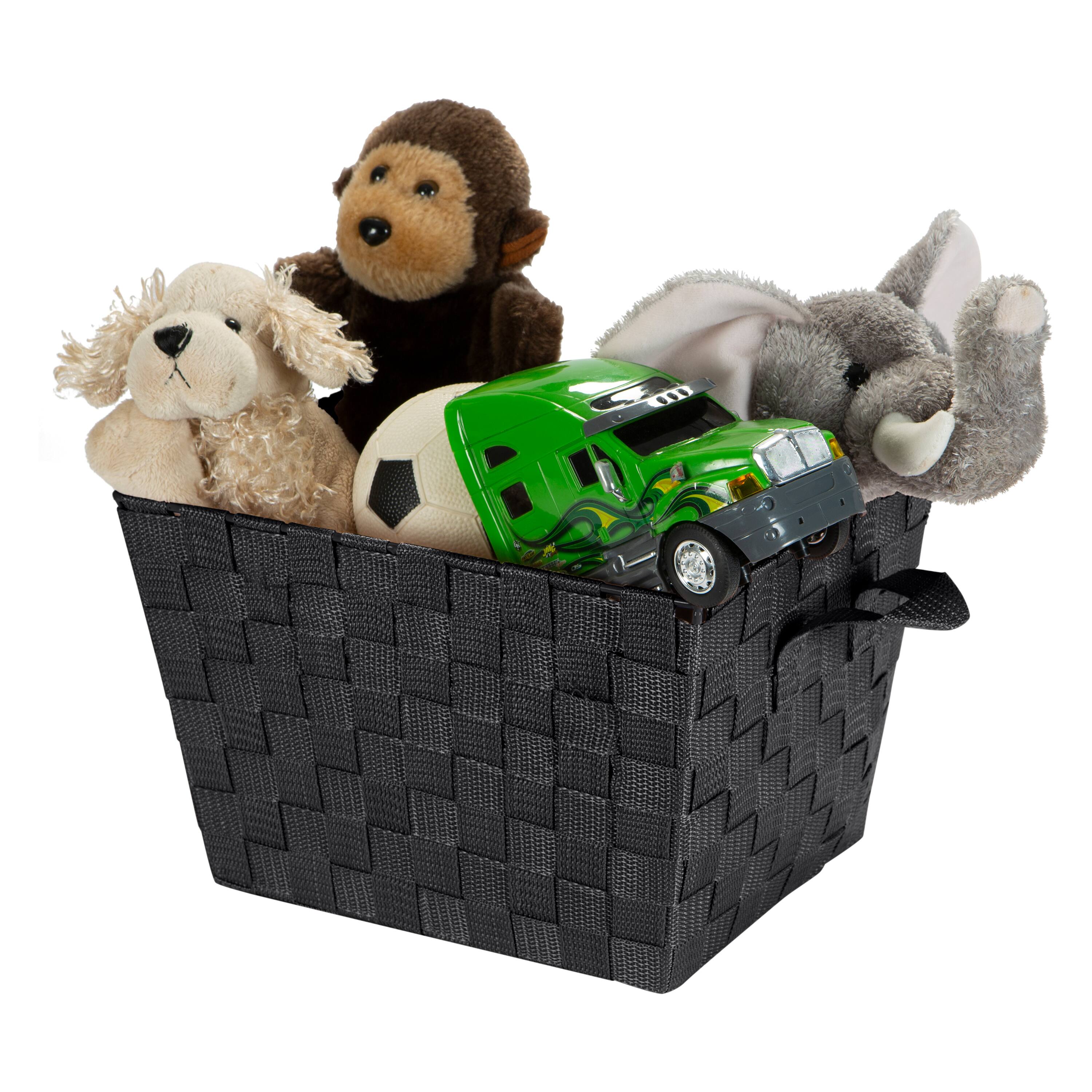 Simplify 10&#x22; Black Small Woven Storage Bin