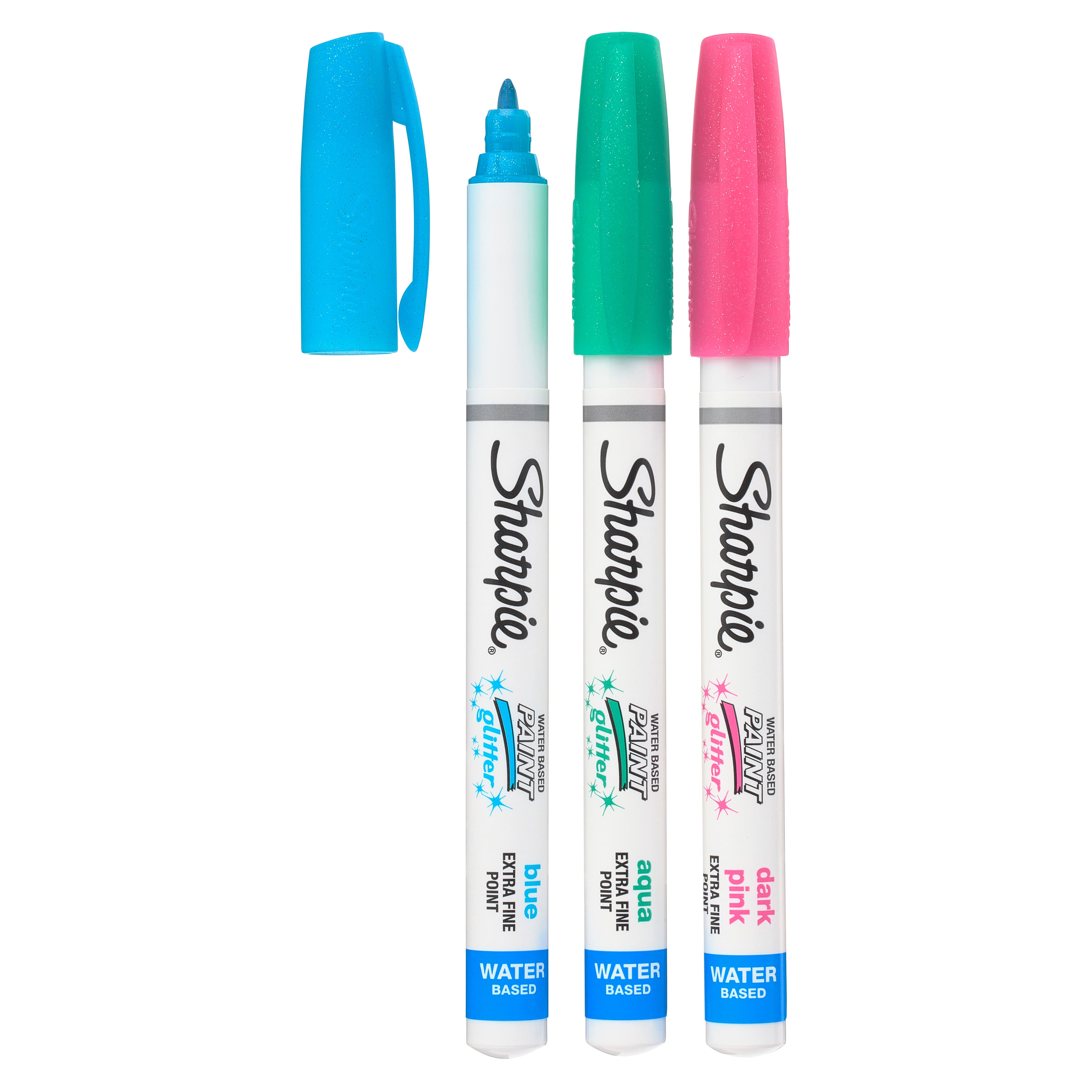 Sharpie® Water-Based Paint Markers, Extra Fine Point Glitter Pastel Set
