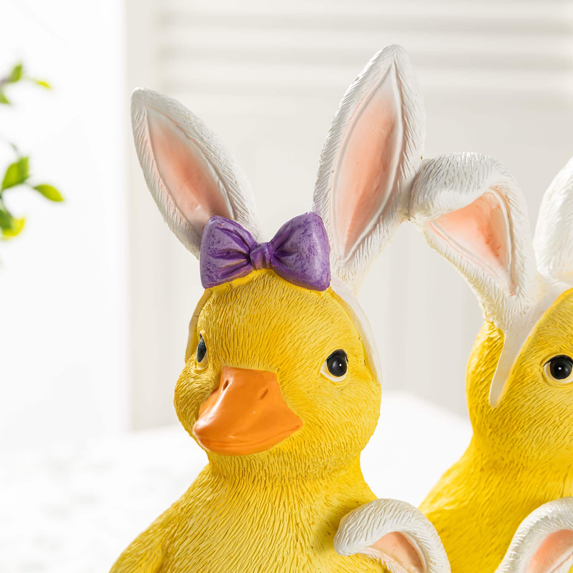 Glitzhome® 11.5" Easter Resin Duck Family Table Decor
