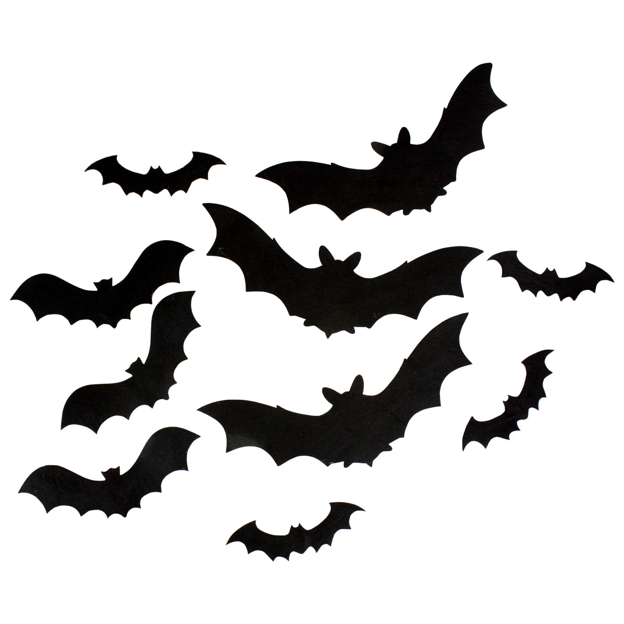 Black Halloween Posable Bats Decoration, 10ct.