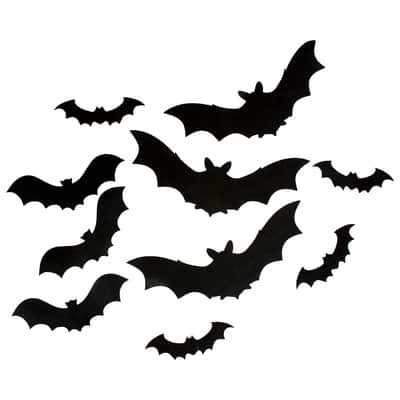 Black Halloween Posable Bats Decoration, 10ct. | Michaels