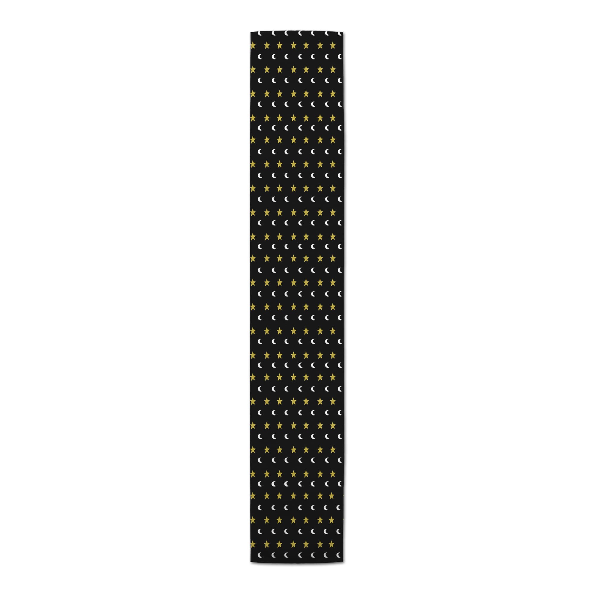 Black, Gold & White Moon & Stars Outdoor Table Runner