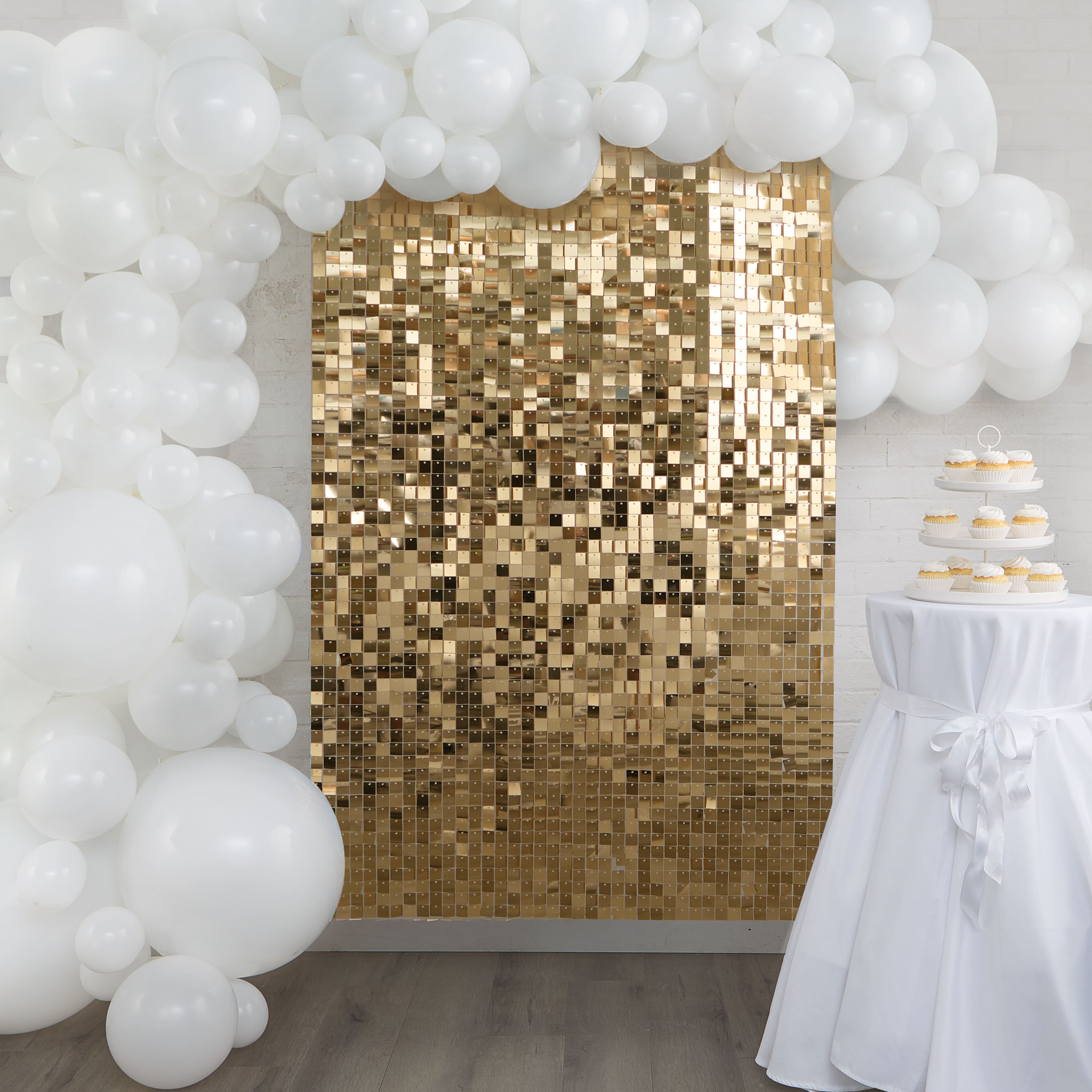 Light Gold Sequin Backdrop by Celebrate It™