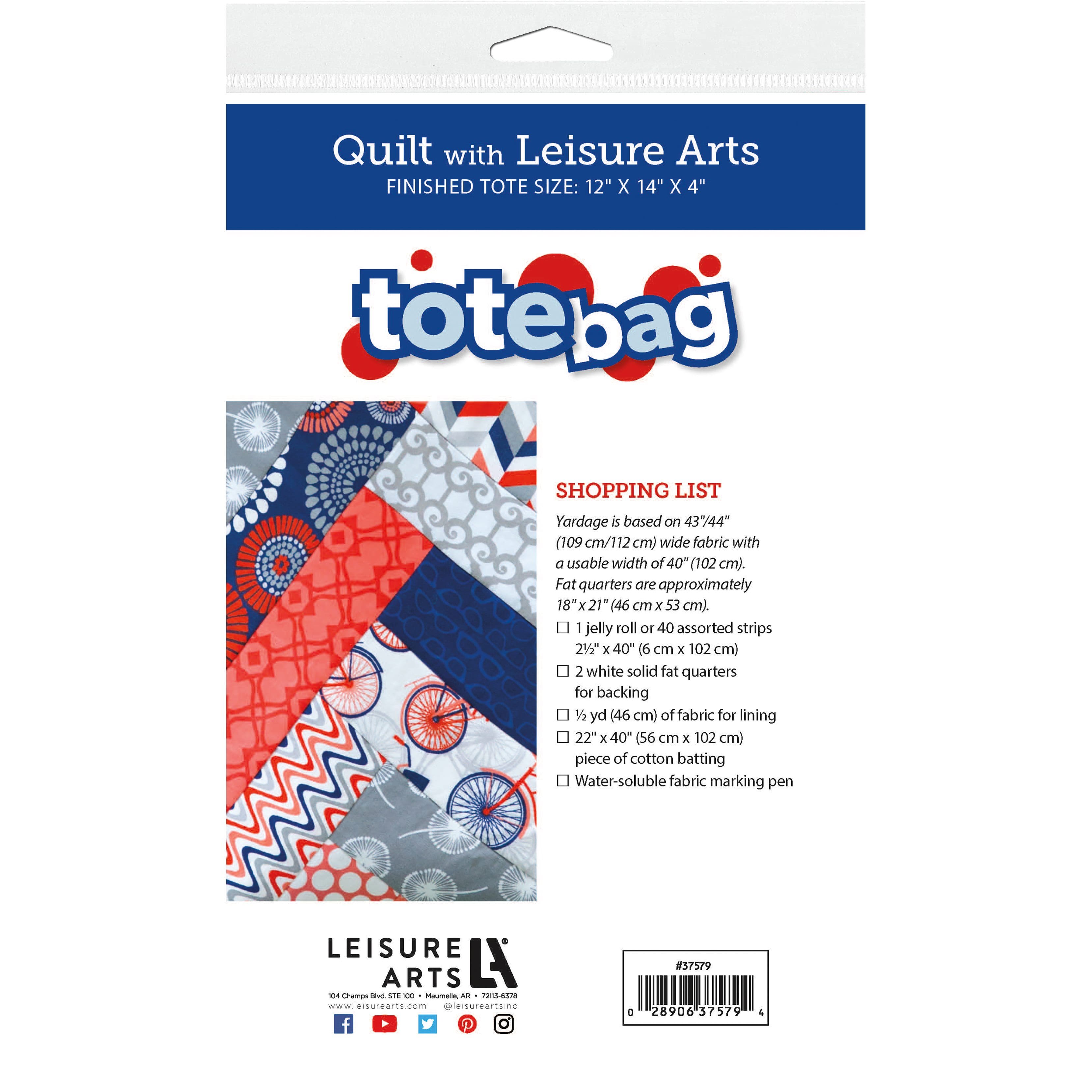 Leisure Arts&#xAE; Tote Bag Quilt Pattern