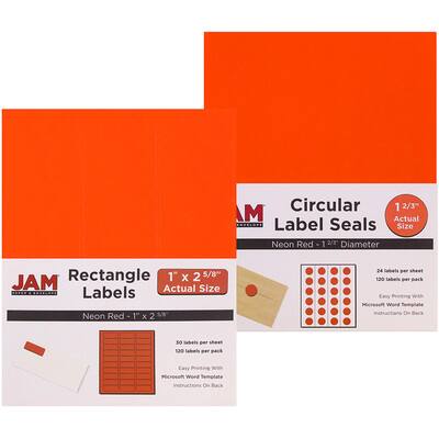 JAM Paper Circular Seal &amp; Rectangular Mailing Address Label Combo Set | Michaels