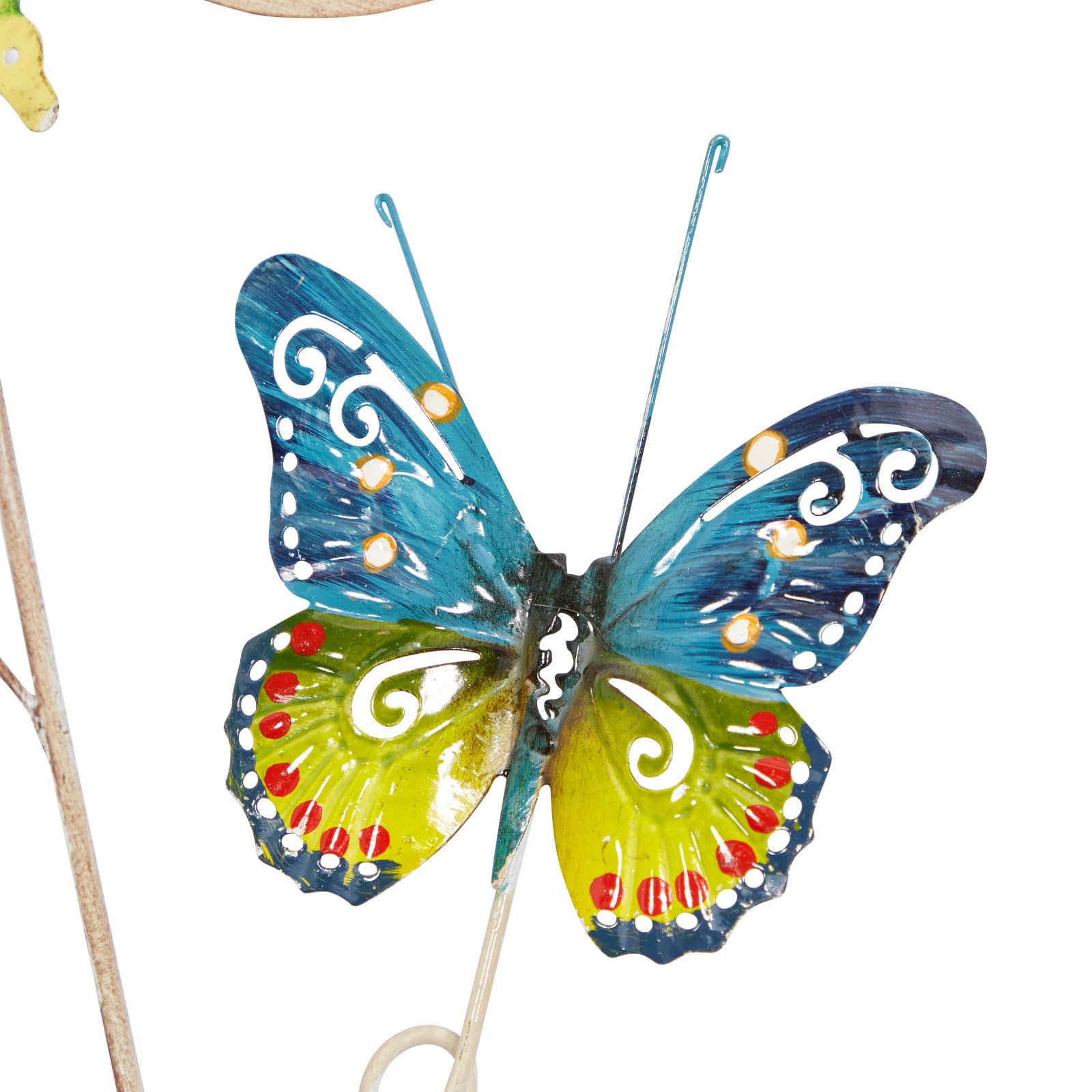 Multi Colored Butterfly Metal Outdoor Wall Accent
