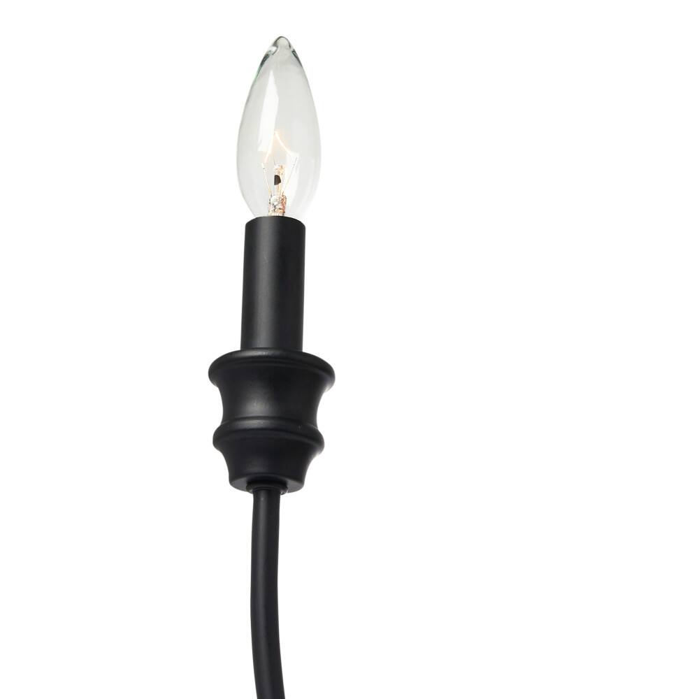 Hello Honey&#xAE; Robert Stevenson Lighting Magnolia 18.5&#x22; Matte Black 3-Light White Washed Wood and Metal Chandelier