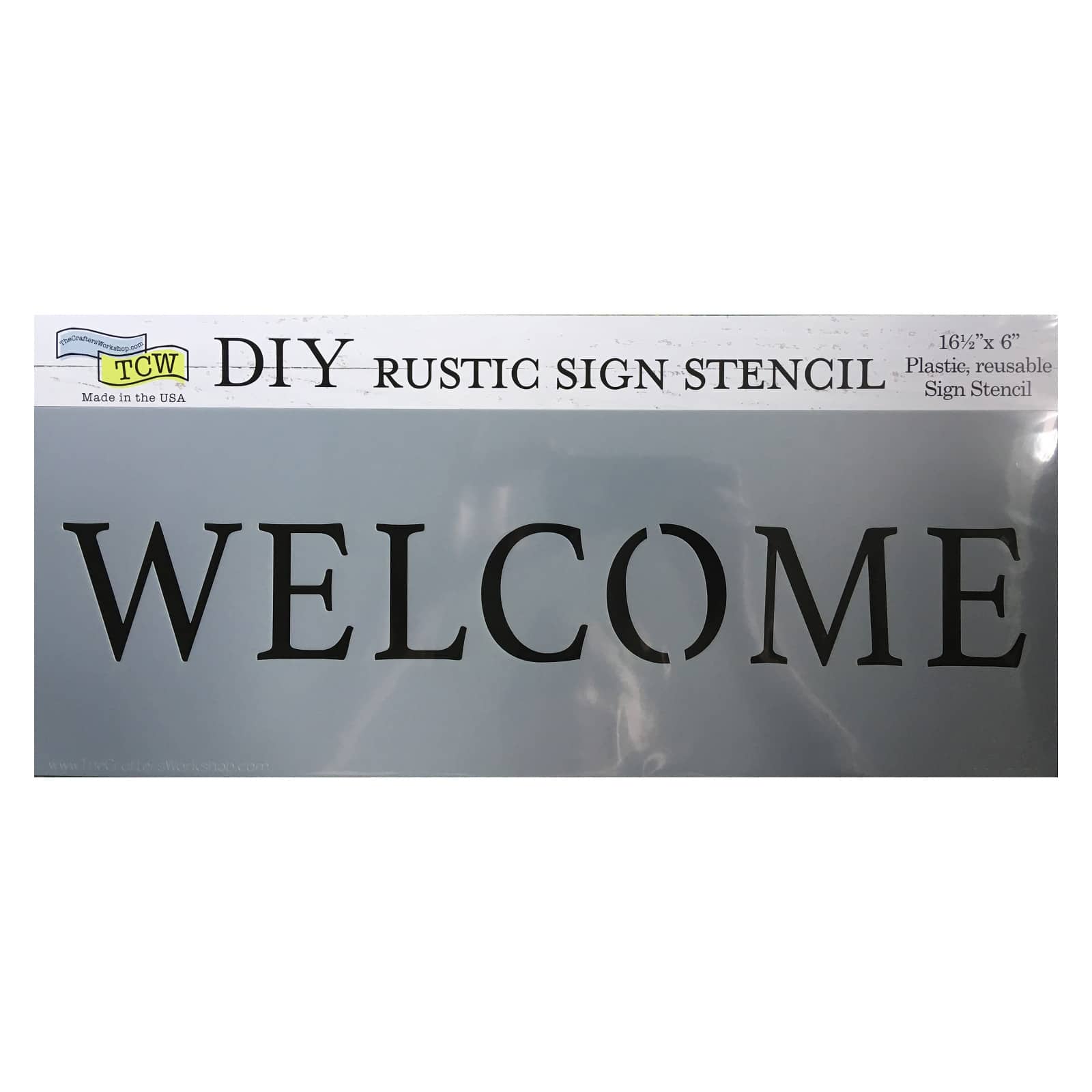The Crafter's Workshop Stencil 16.5 in. x 6 in. Welcome