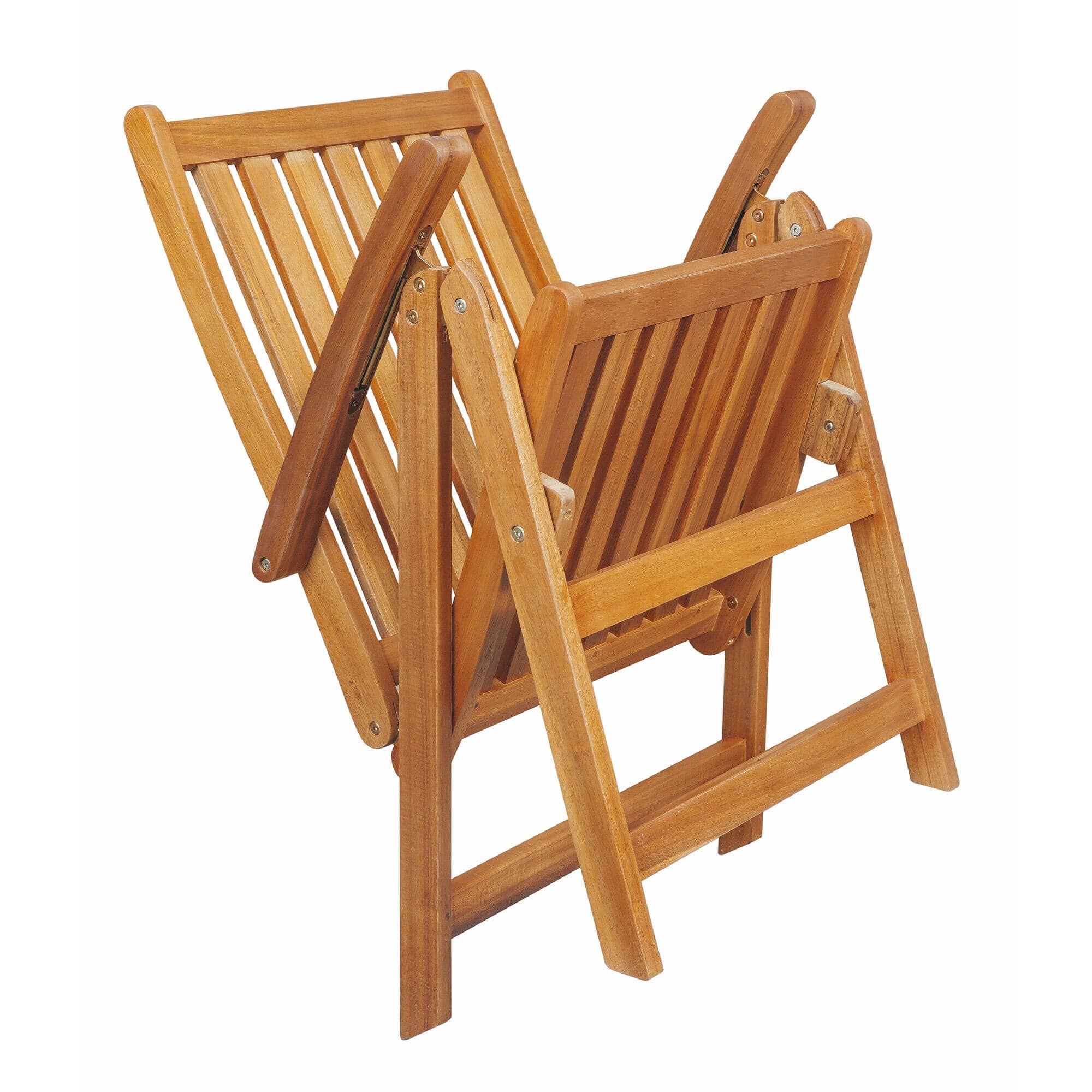 Acacia Wood Folding Outdoor Patio Chairs