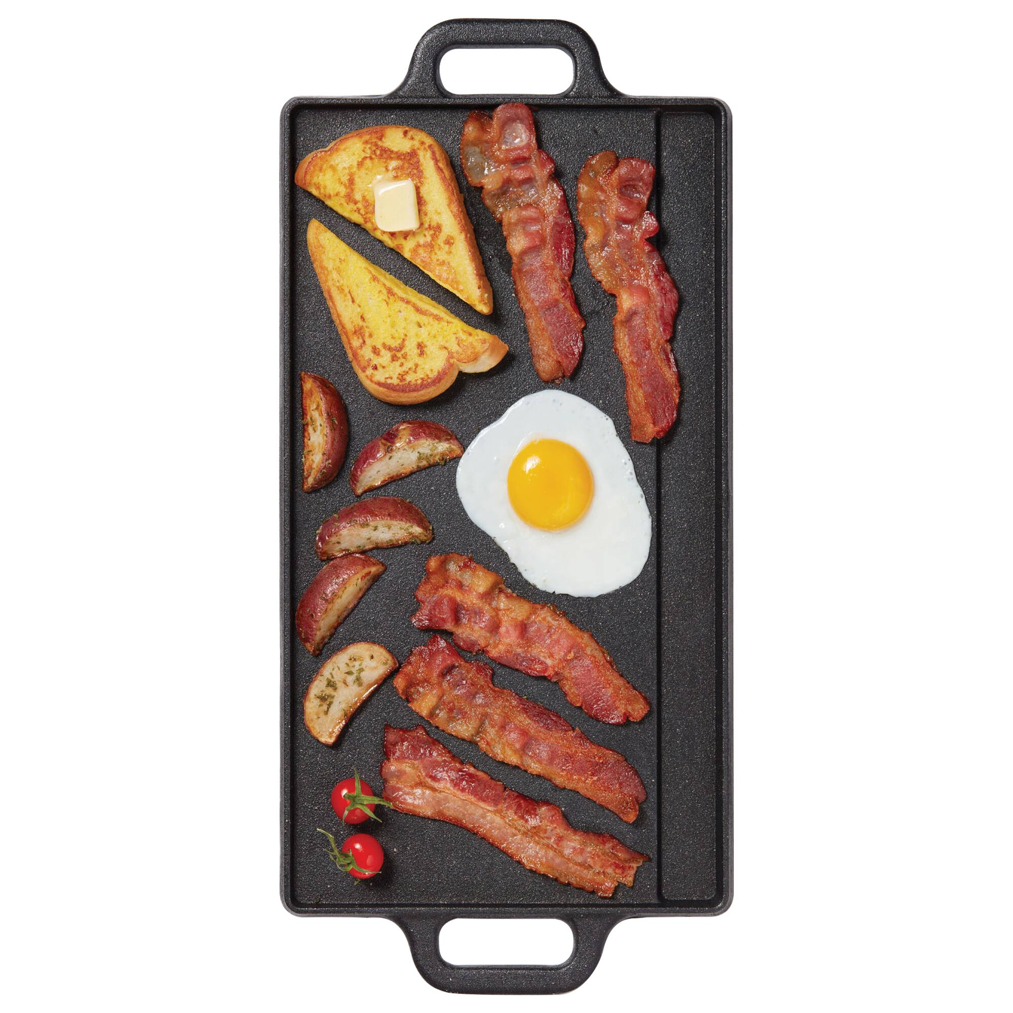 THE ROCK by Starfrit Traditional Cast Iron Reversible Grill Griddle