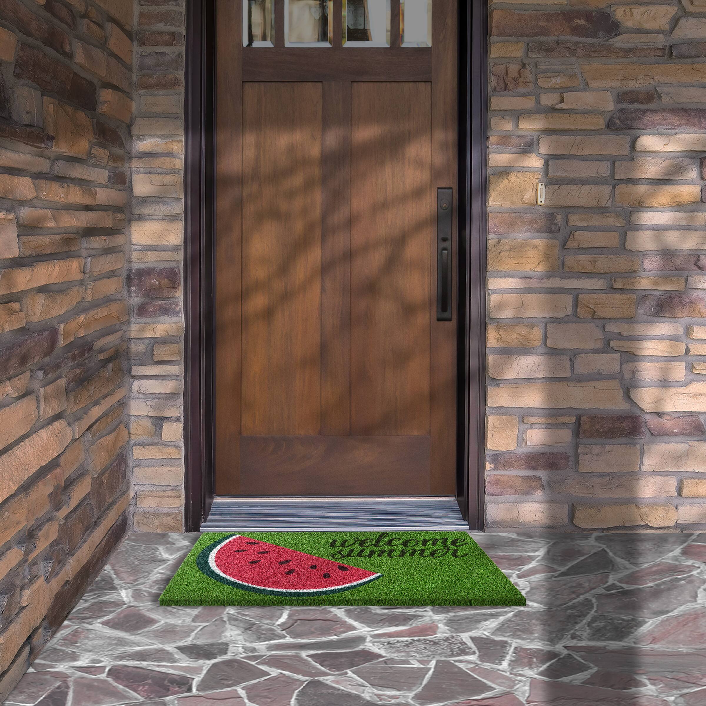 30" Welcome Summer Watermelon Coir Doormat