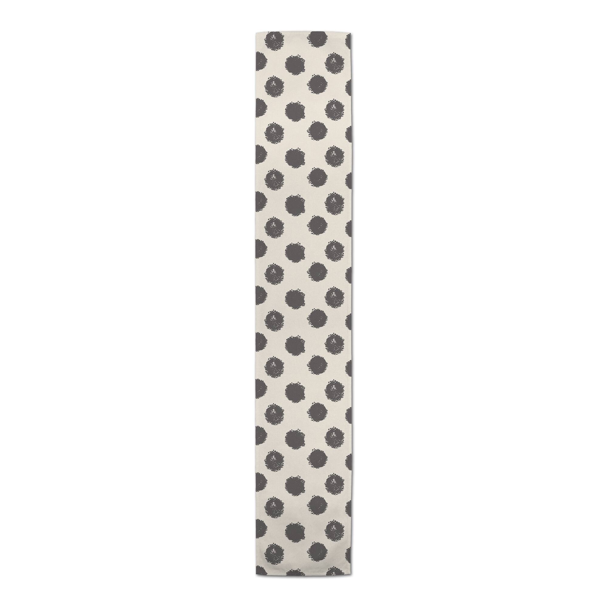 72" Polka Dots Cotton Twill Table Runner