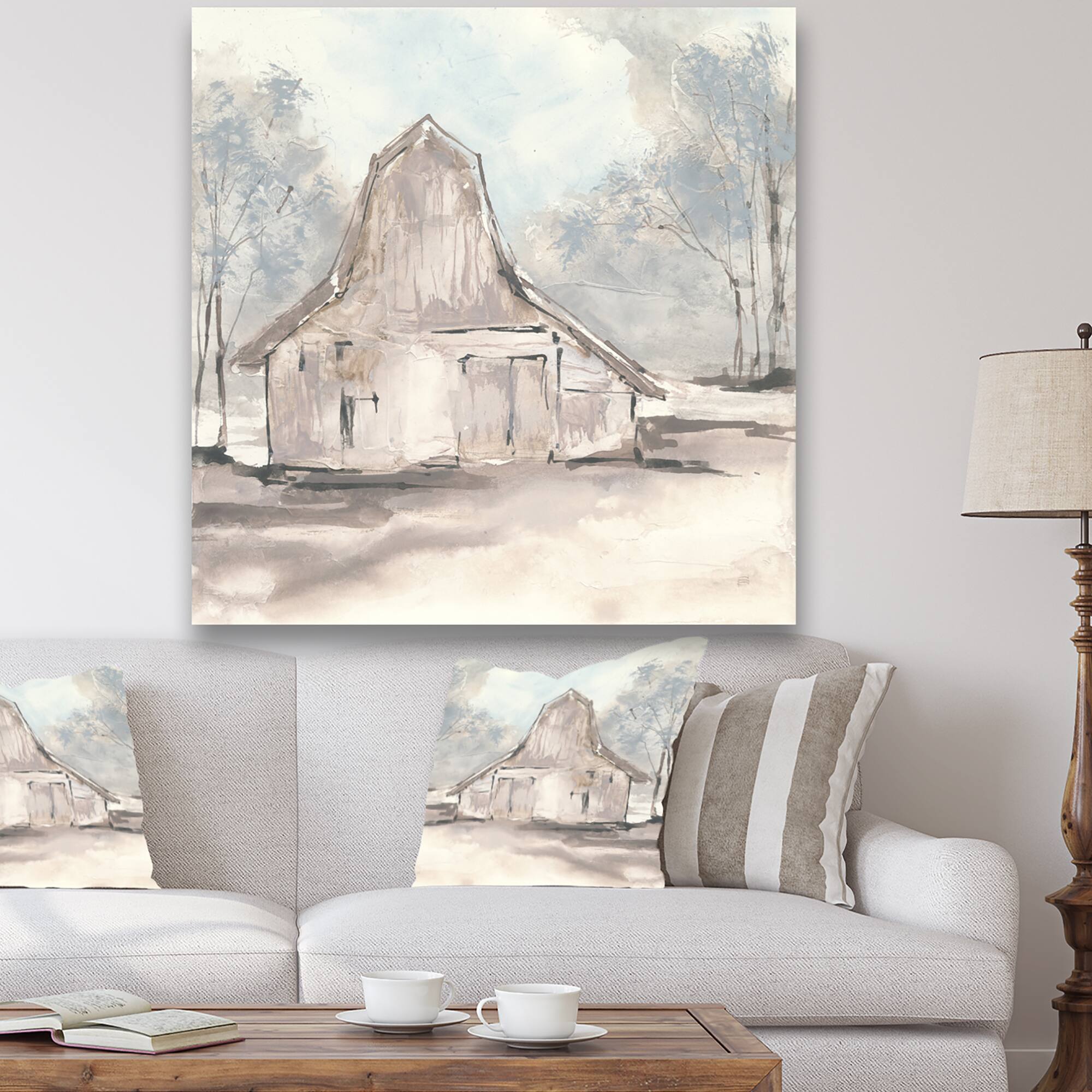 Designart - Farmhouse Barn Grey VI - Modern Farmhouse Canvas Artwork