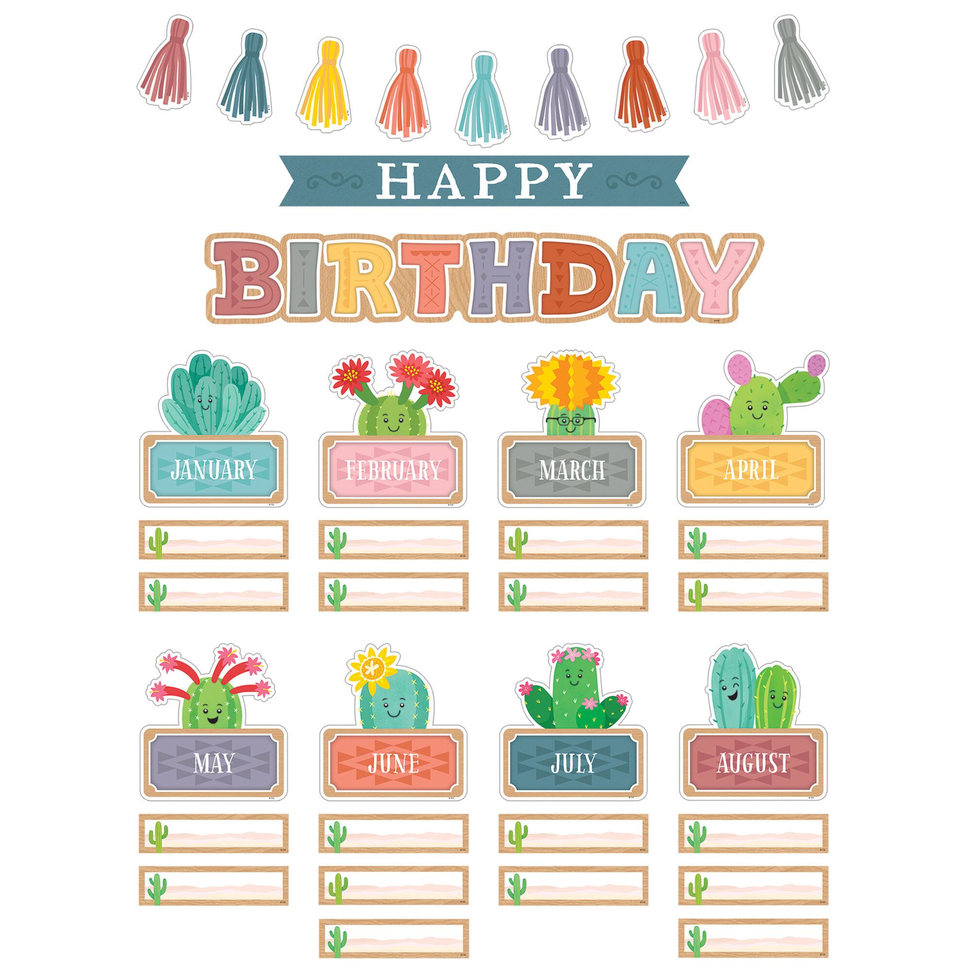 Teacher Created Resources® Happy Cactus Crew Happy Birthday Mini Board Set