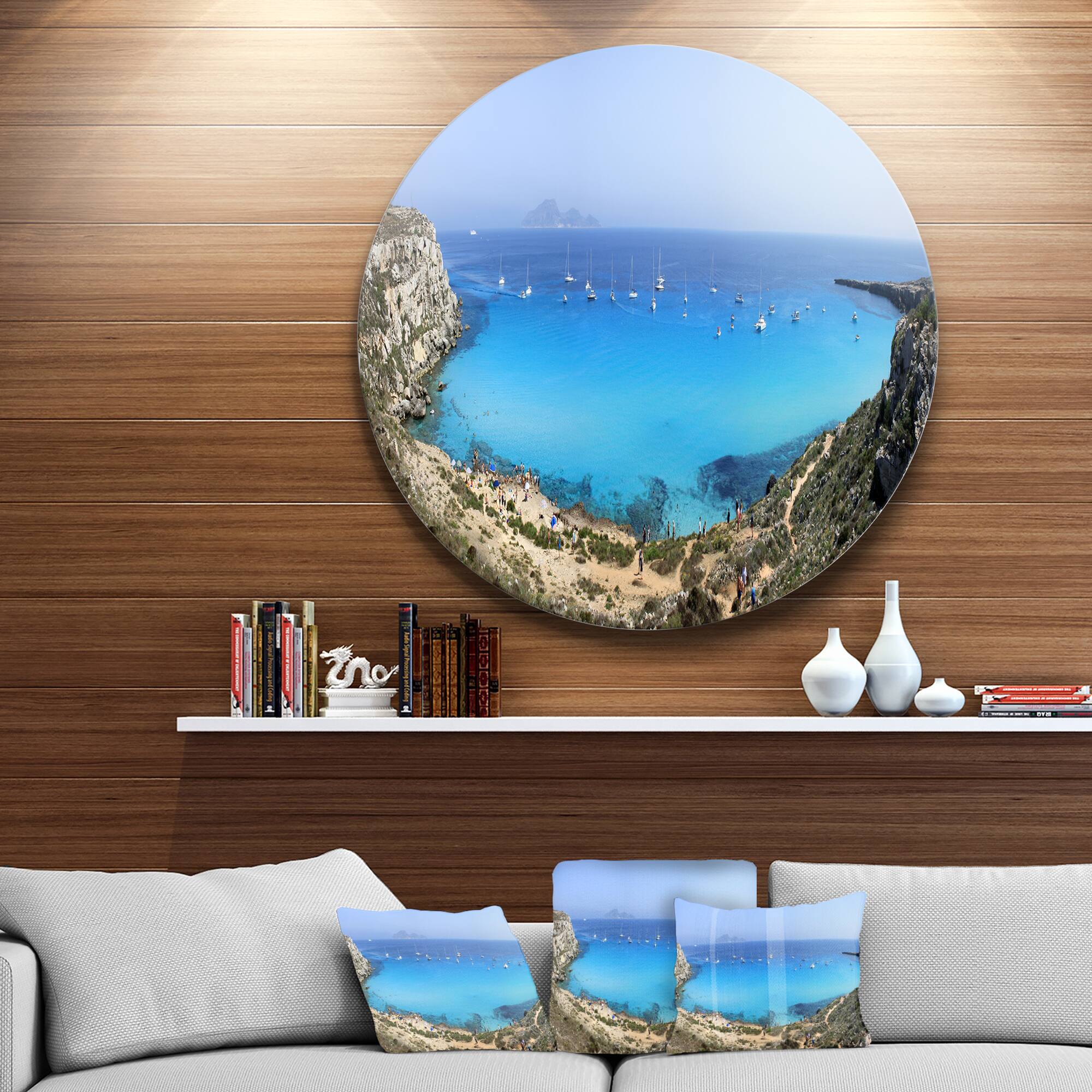 Designart - Cala Rossa Beach Sicily Italy&#x27; Seascape Metal Artwork