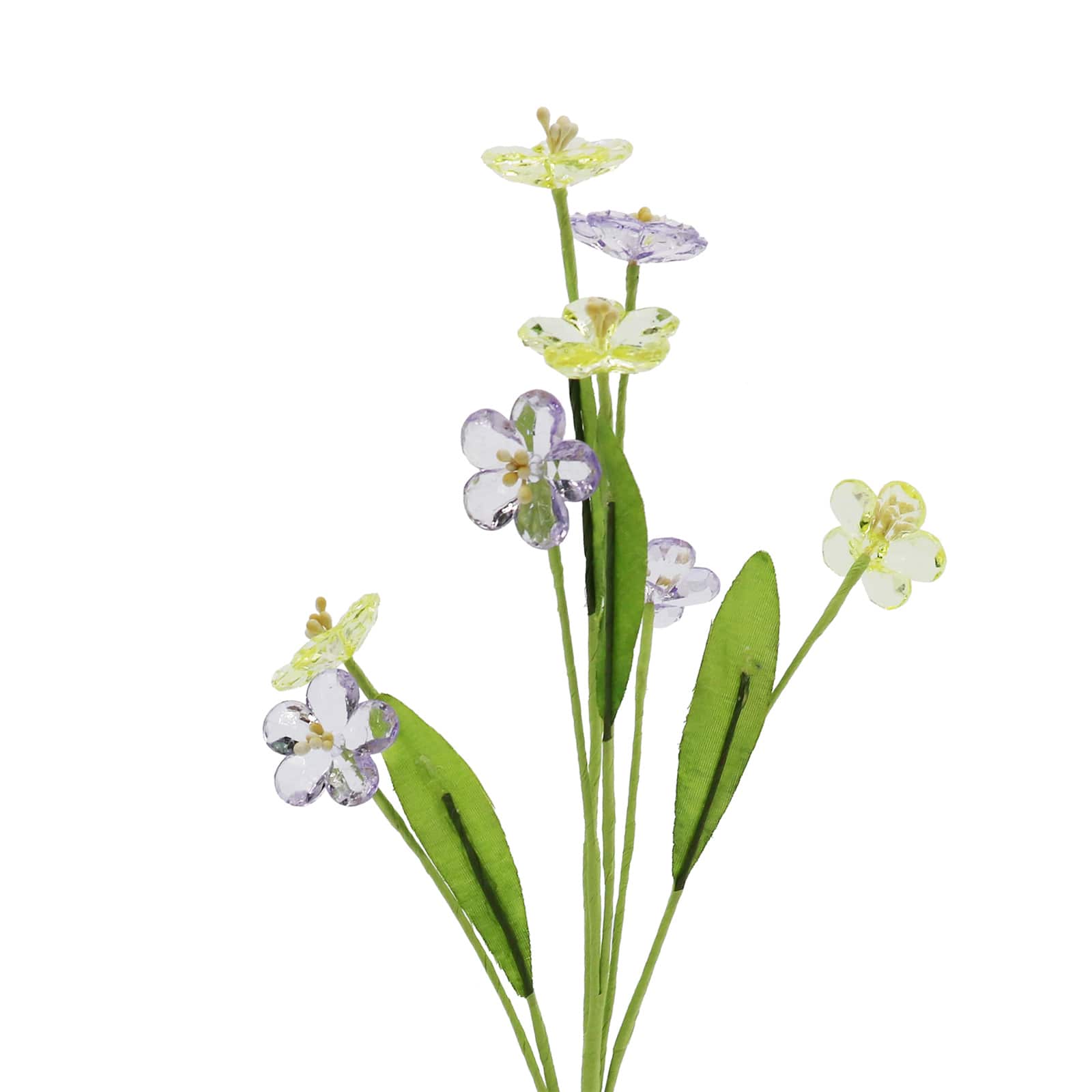 14&#x22; Purple &#x26; Yellow Acrylic Flowers Pick by Ashland&#xAE;