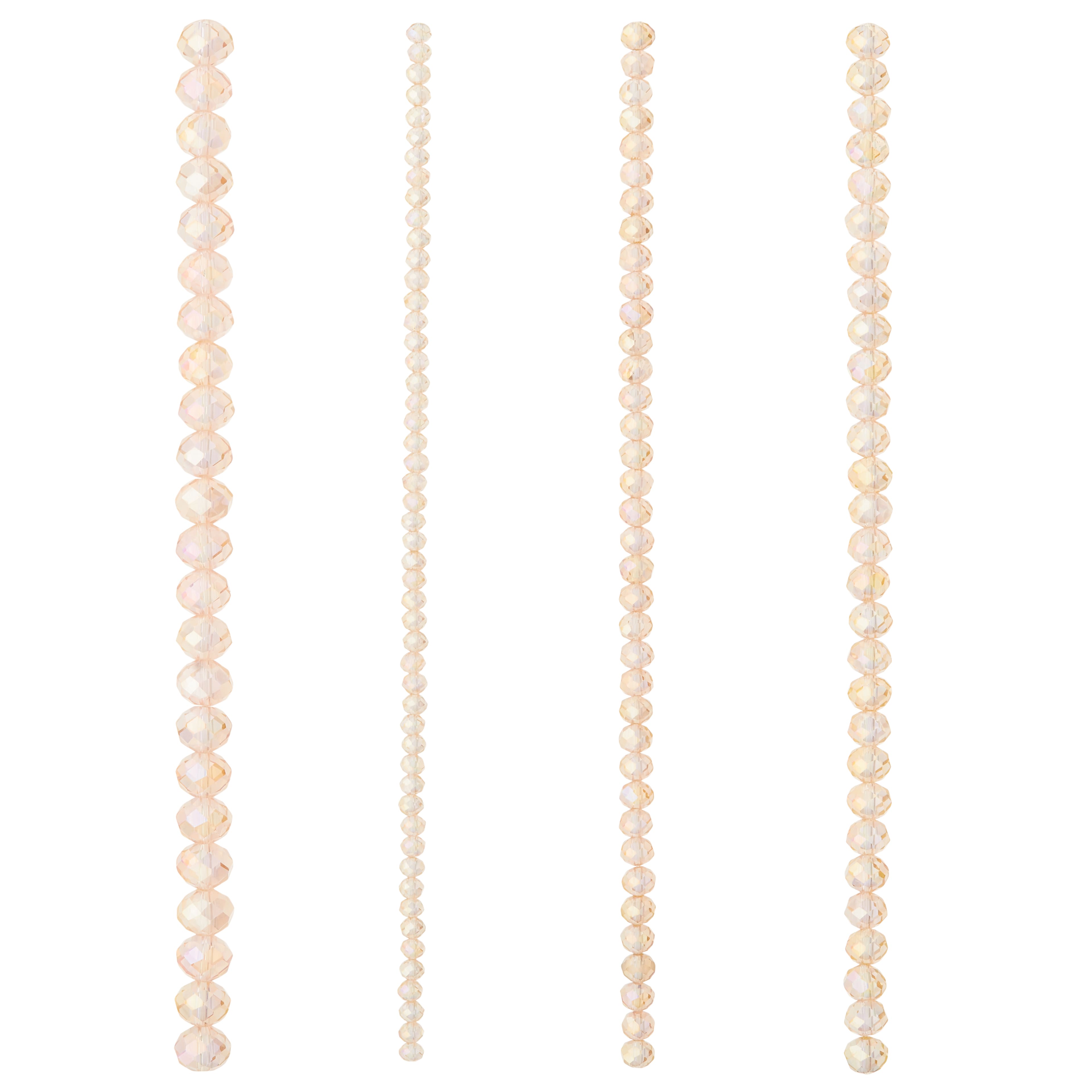 Pink &#x26; Gold Plated Faceted Glass Rondelle Beads by Bead Landing&#x2122;