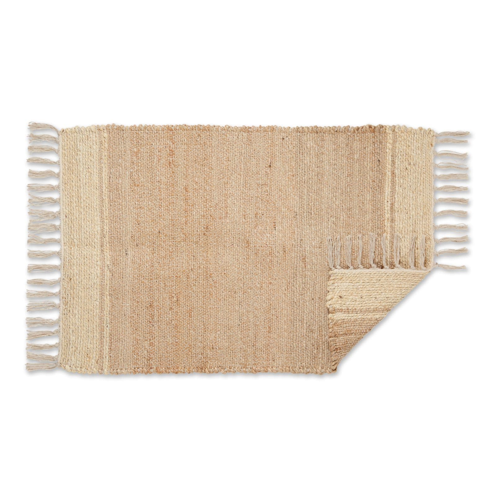 DII&#xAE; Off White With Natural Jute Stripes Hand-Loomed Rug, 2ft. x 3ft.