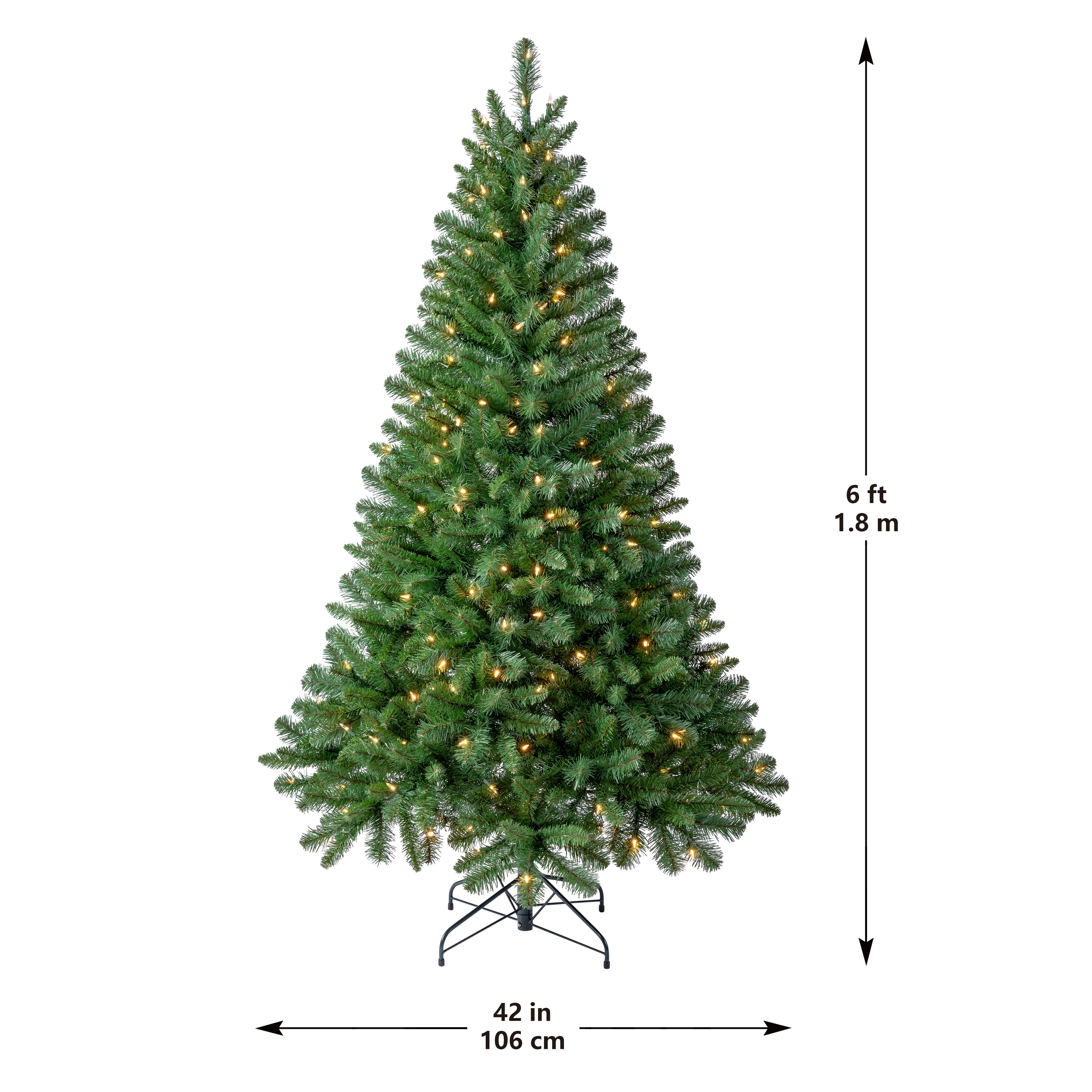 6ft. Pre-Lit Windham Spruce Artificial Christmas Tree, Warm White LED Lights by Ashland&#xAE;