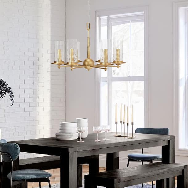 Hello Honey® Antiqued Gold 6-Light Chandelier