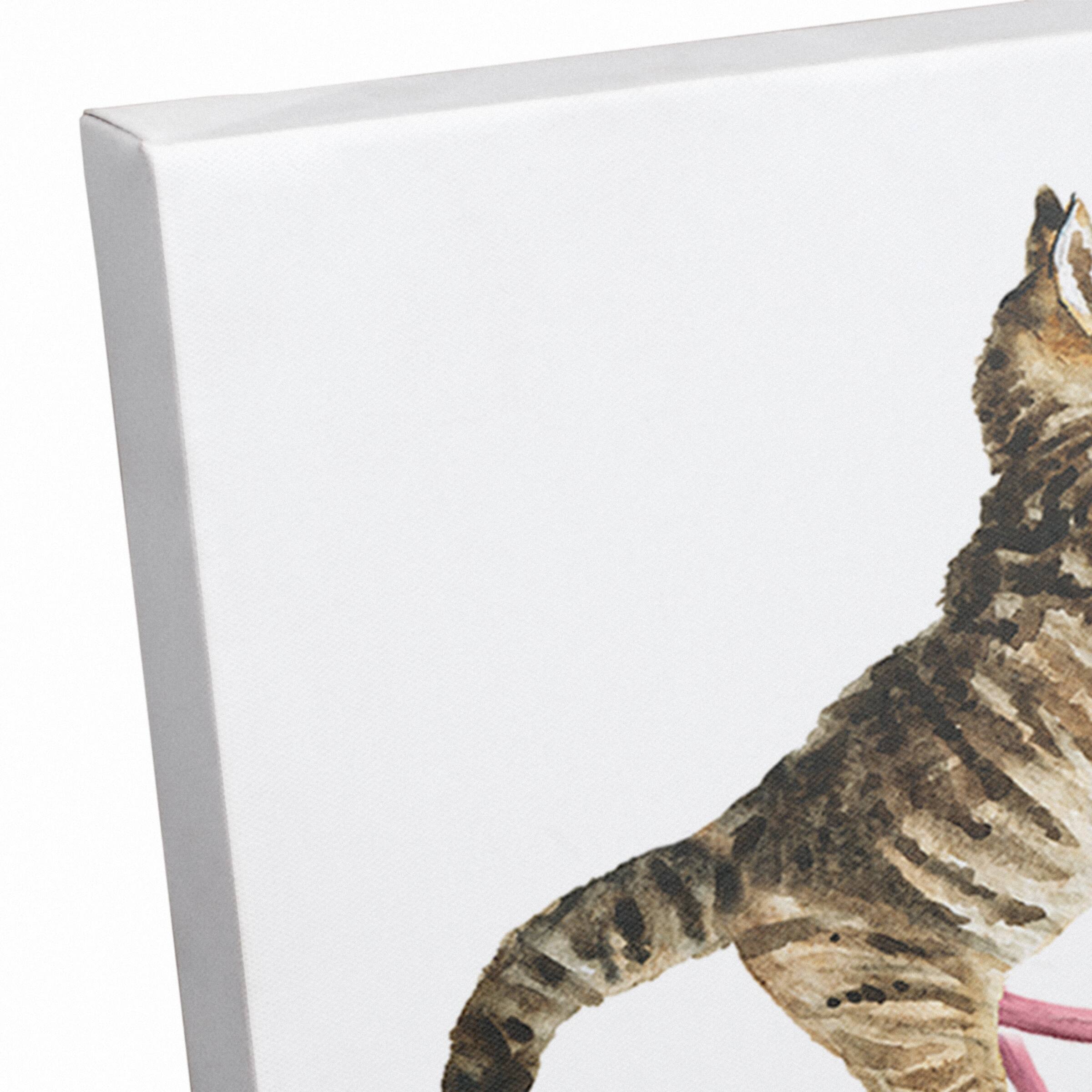 Cat on Bike Canvas Wall Art