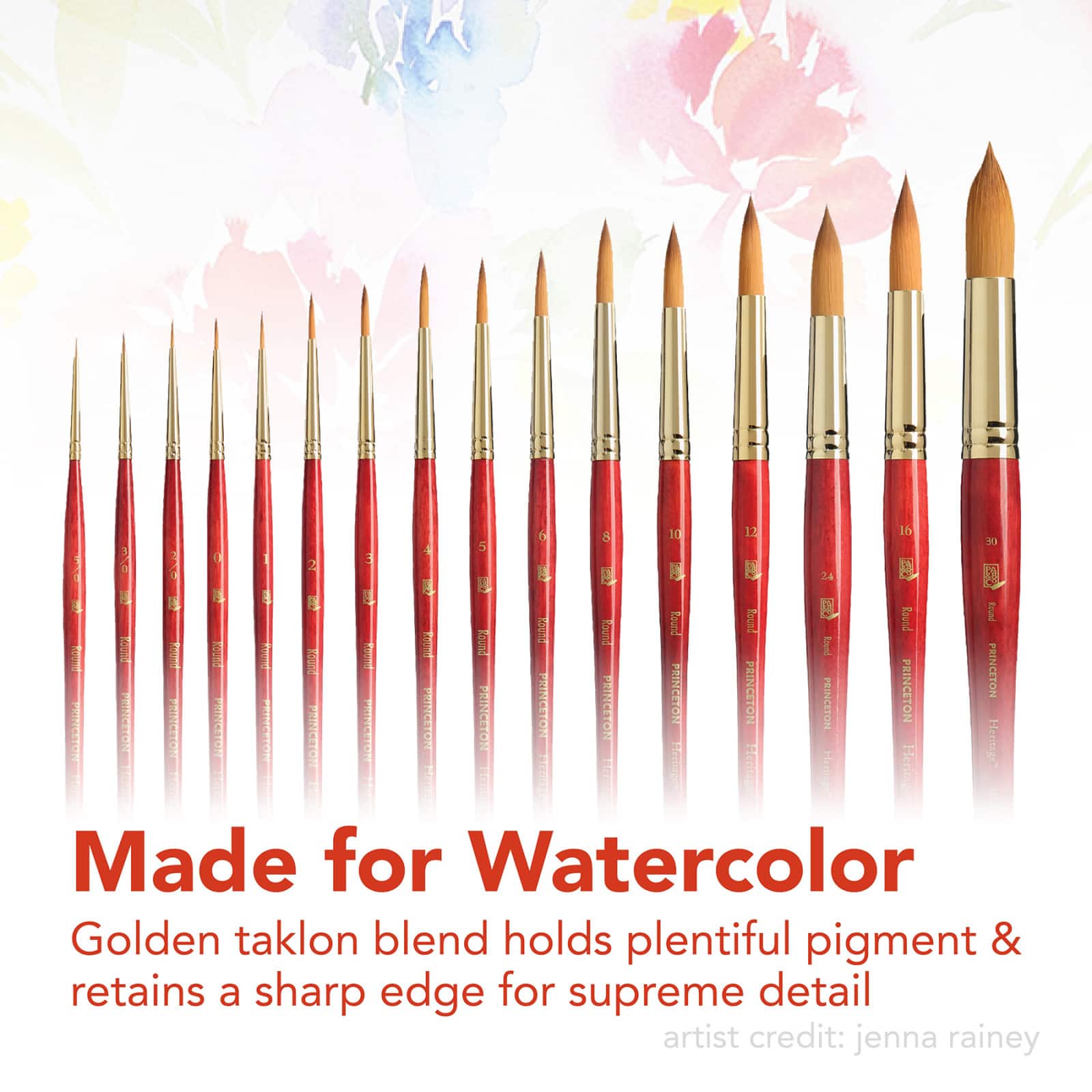 Princeton&#x2122; Heritage&#x2122; Series 4050 Synthetic Sable 4 Piece Brush Set