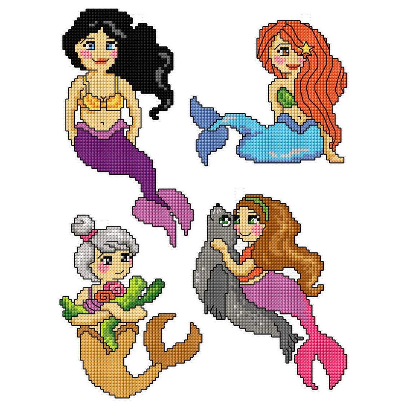 Crafting Spark Mermaids Counted Cross Stitch Kit