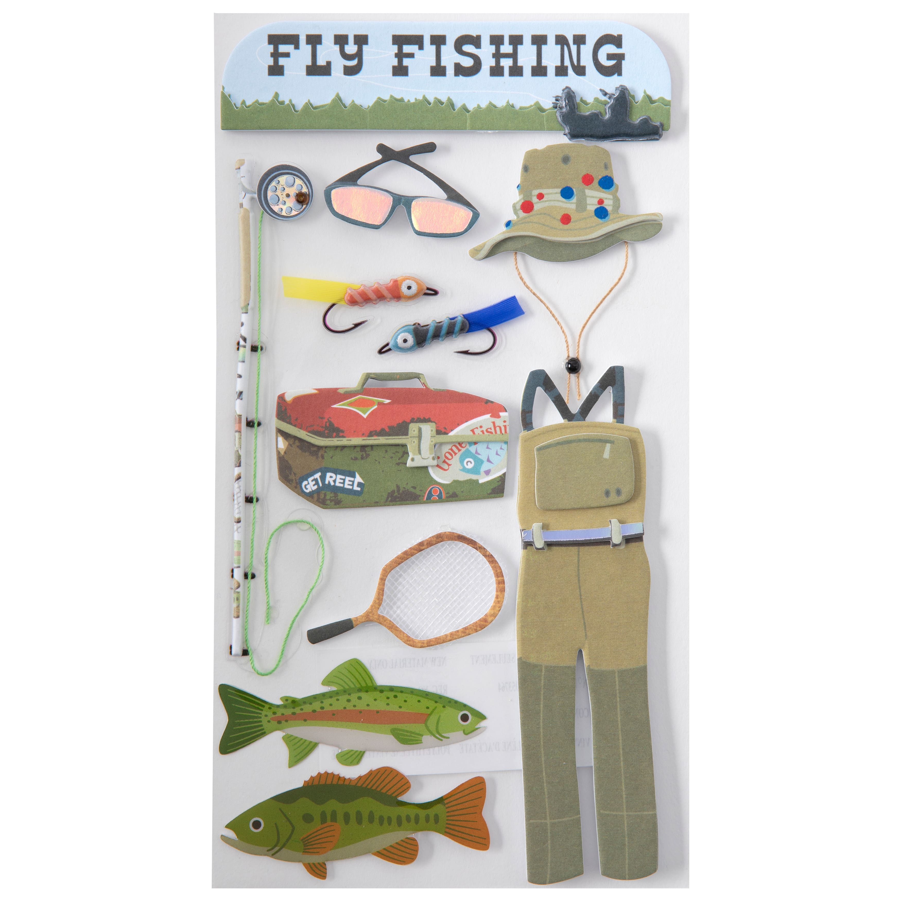 12 Pack: Fly Fishing Stickers by Recollections™