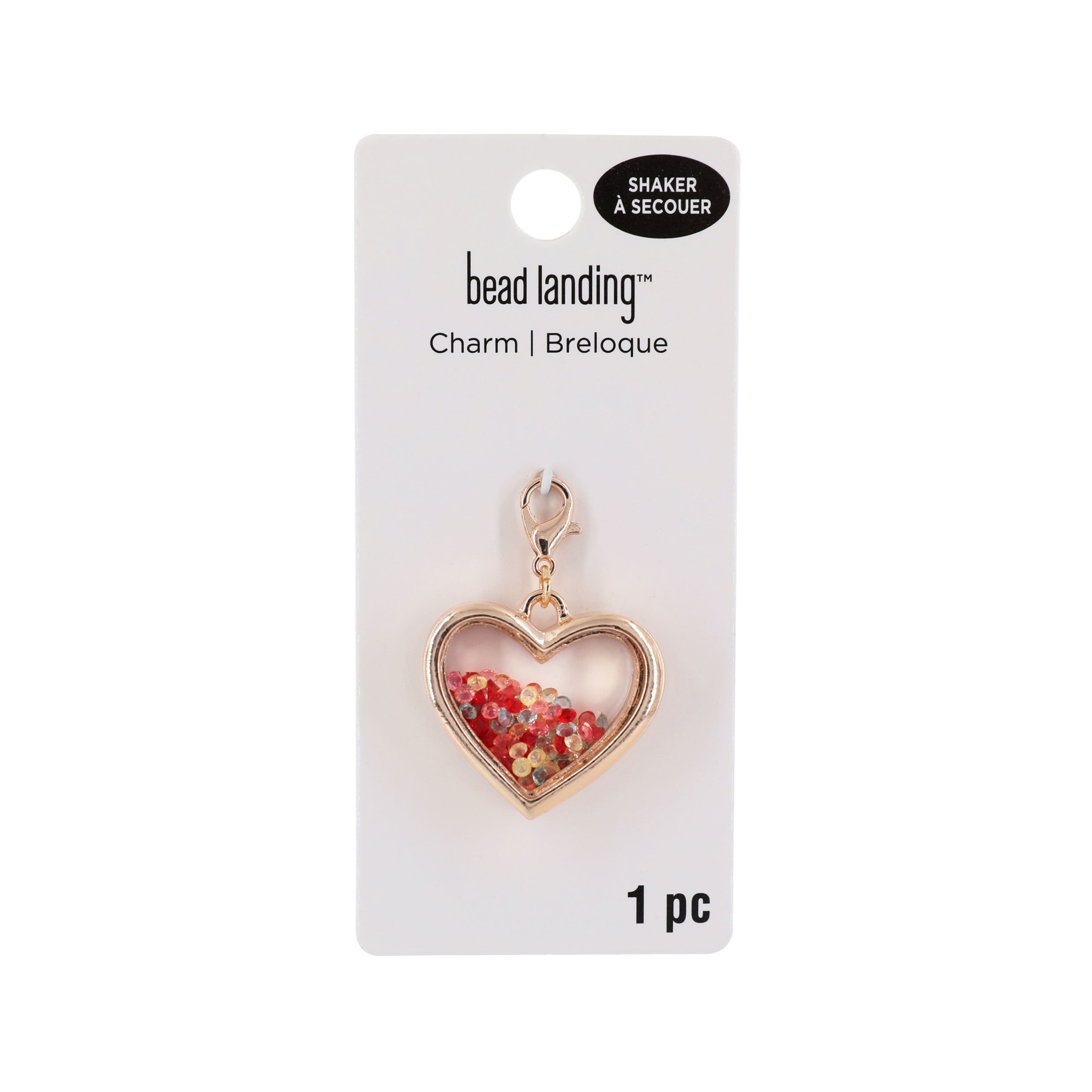 12 Pack: Gold Heart Shaker Charm by Bead Landing™