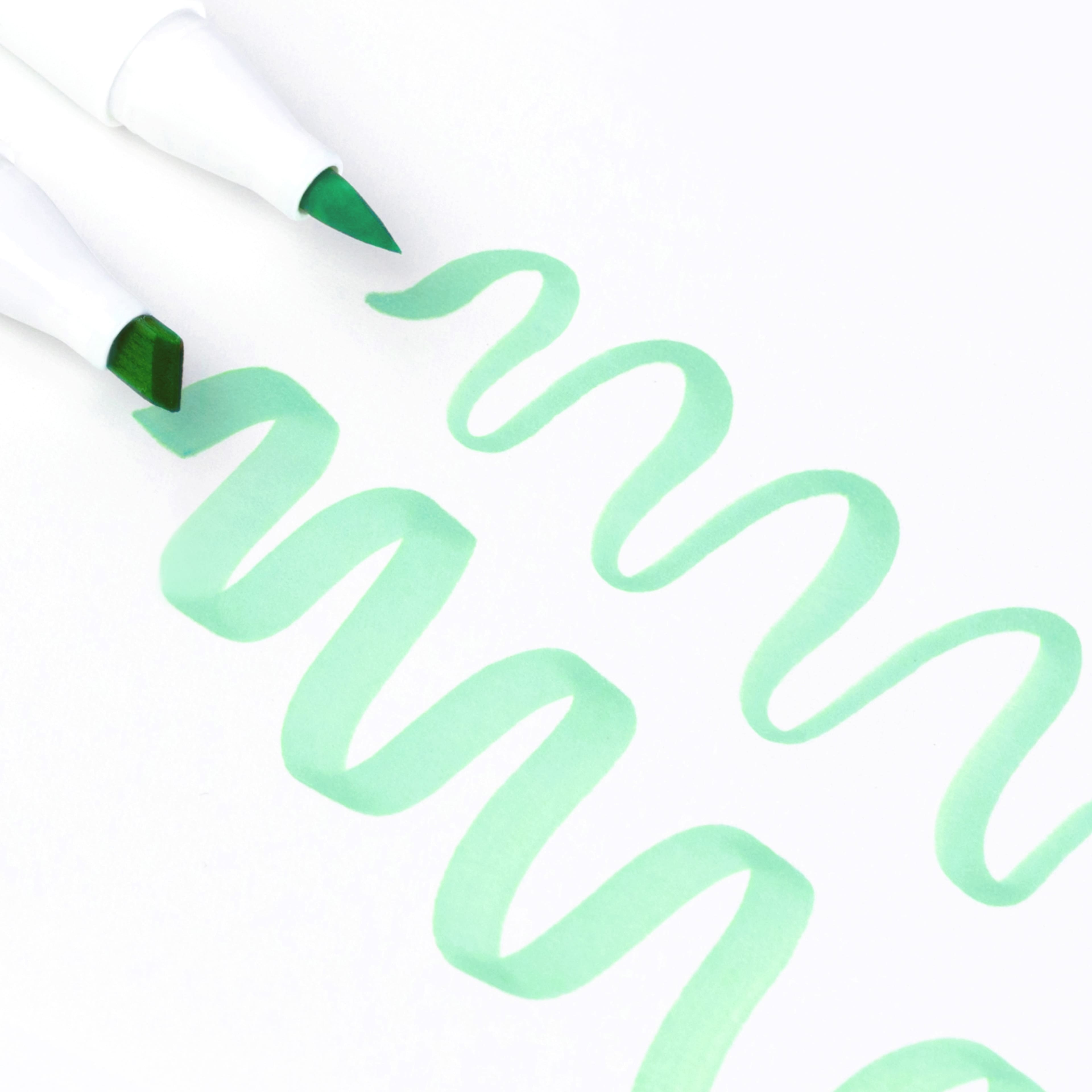 Ohuhu® Honolulu Brush & Chisel Dual Tip Pastel Tones Marker Set