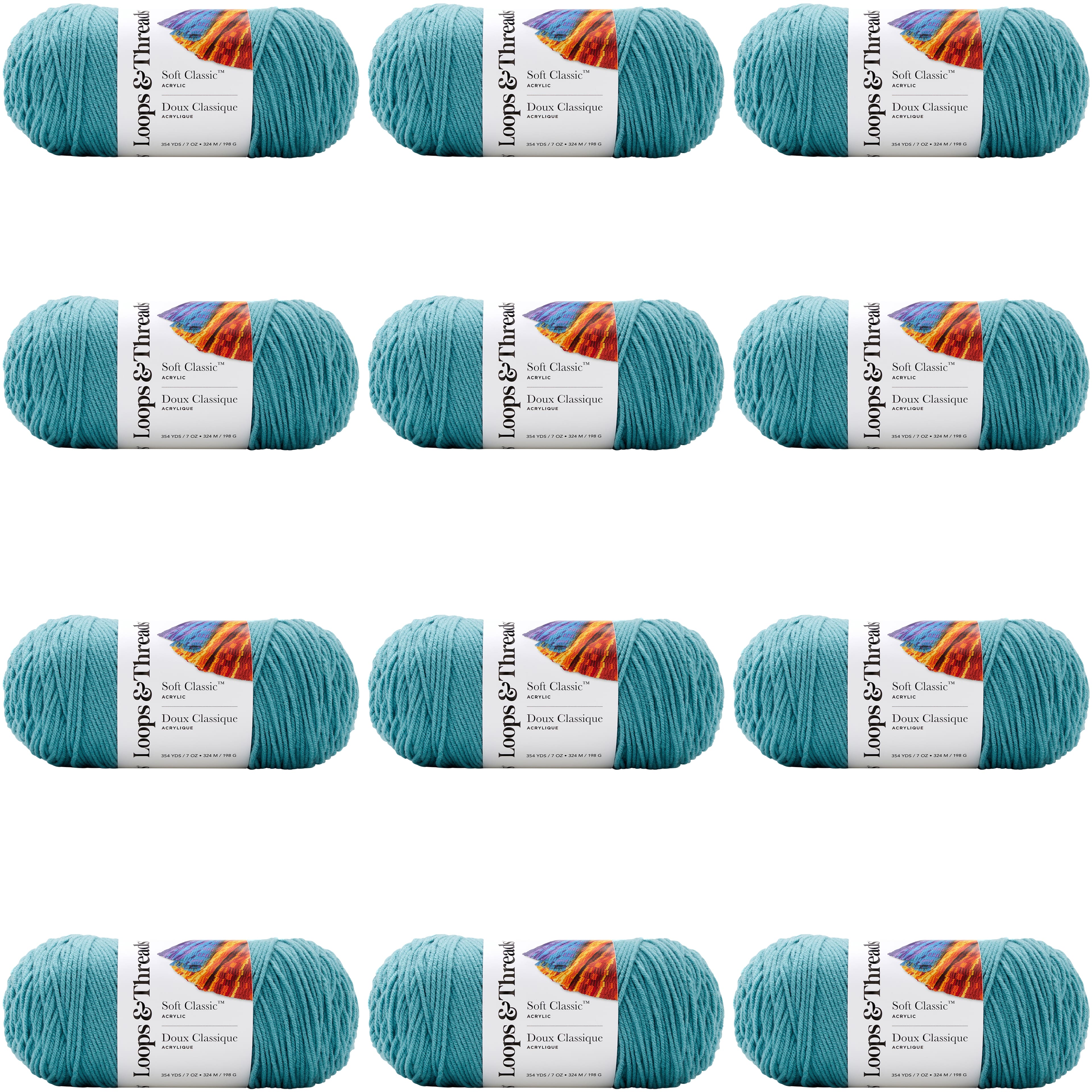 12 Pack: Soft Classic™ Solid Yarn by Loops & Threads®