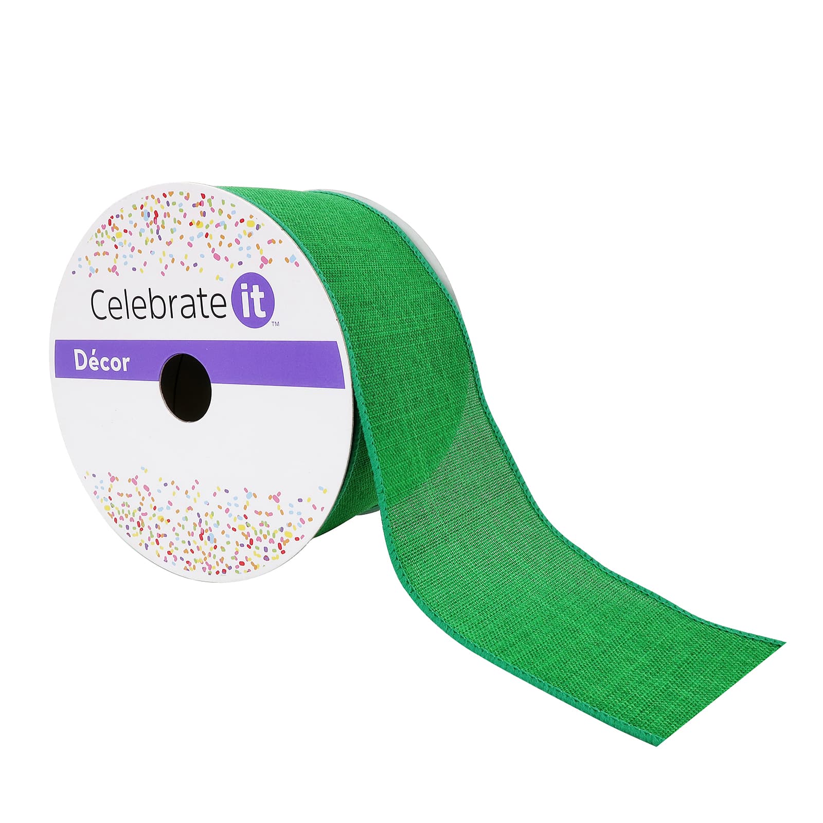 12 Pack: 2.5" x 25ft. Faux Linen Wired Ribbon by Celebrate It™ Décor