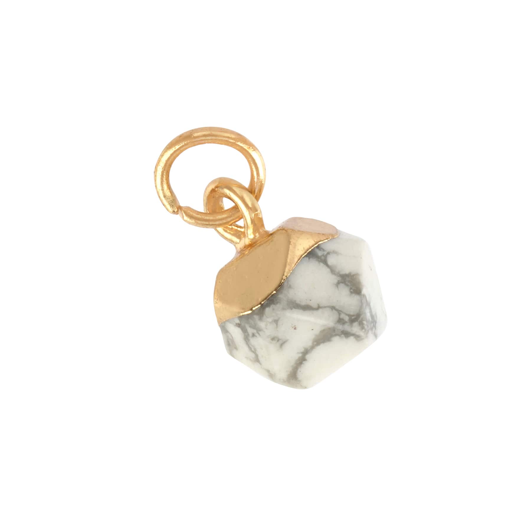 Natural Stone Faceted Ball Charm by Bead Landing™